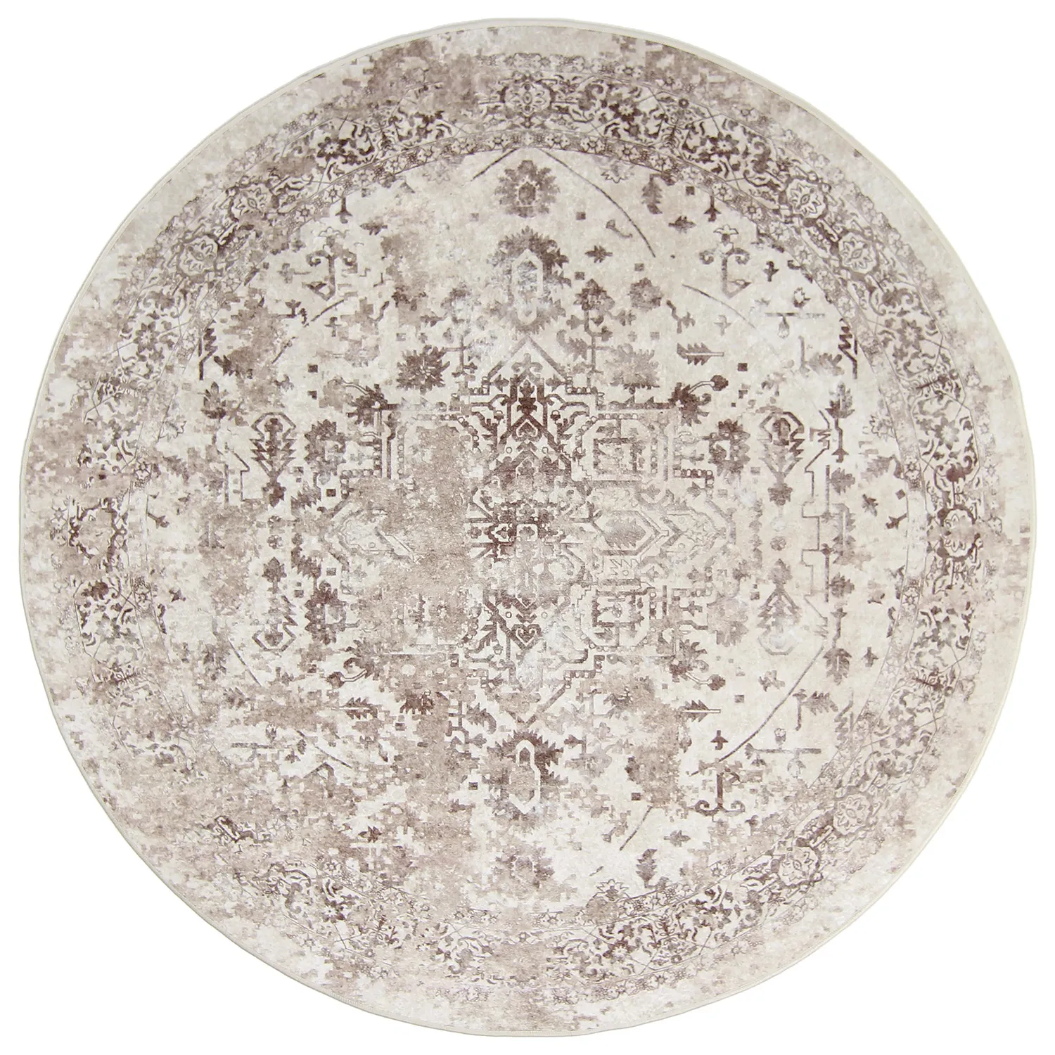 Tapete redondo - Mateur (cinza)