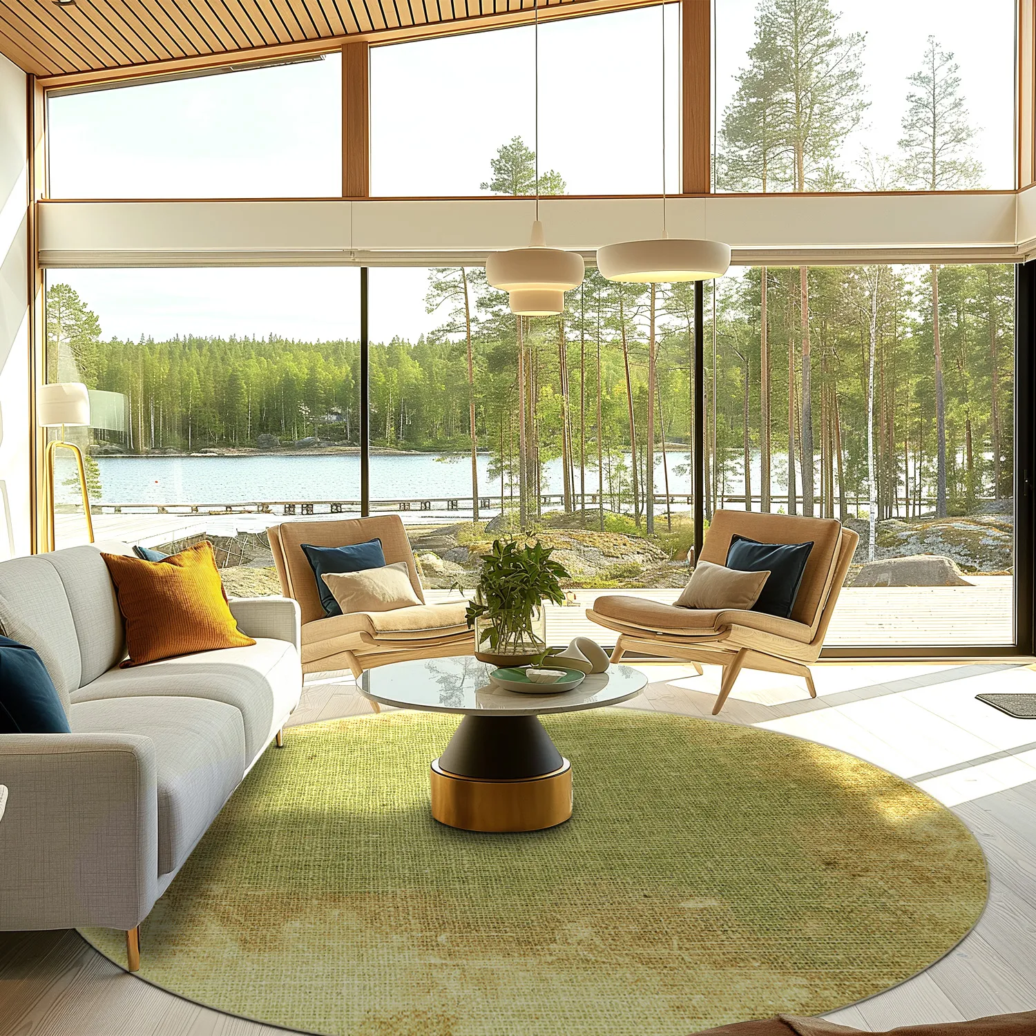 Tapete redondo - Albaida (verde)