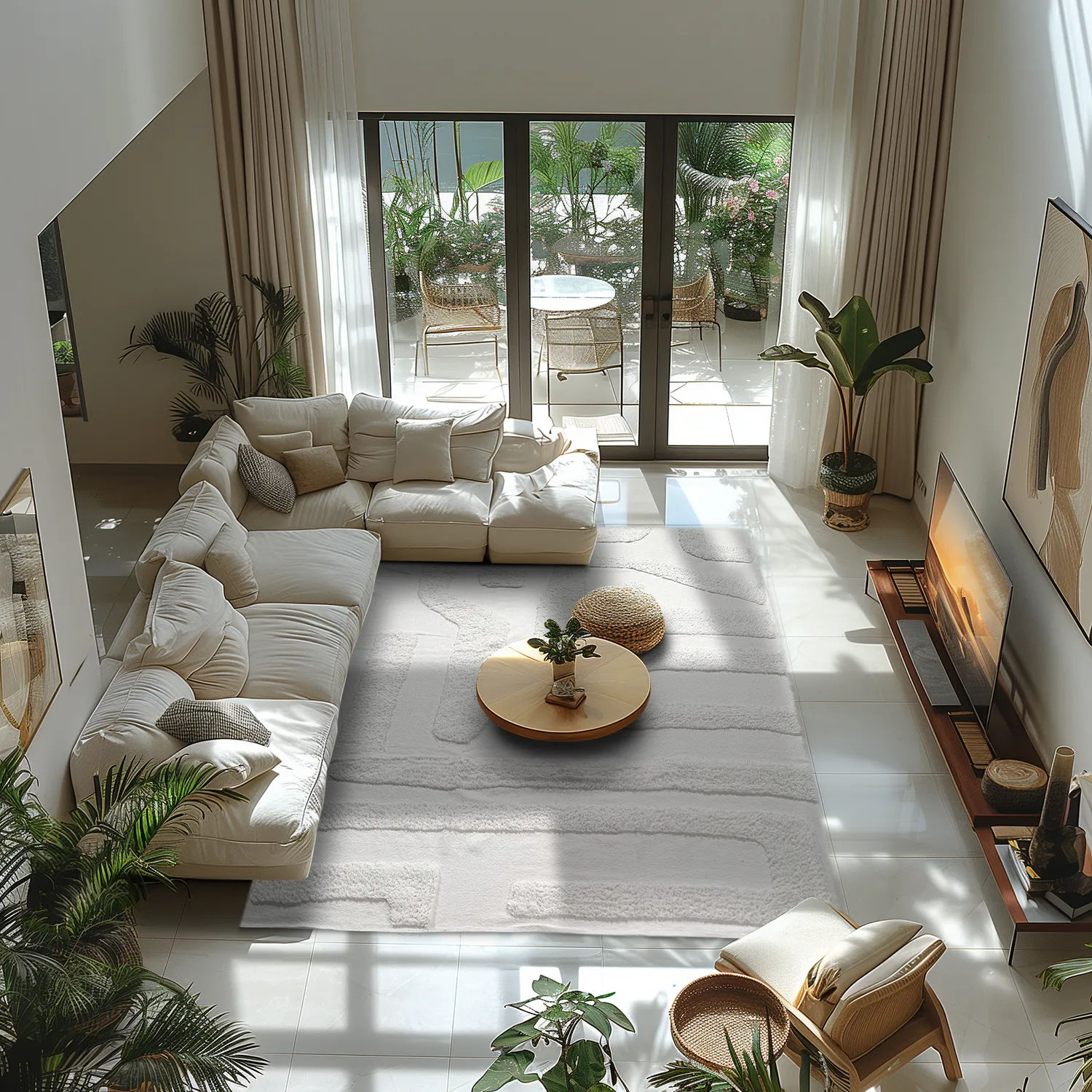 Tapetes felpudos - Alexa Natural Cotton Shaggy (offwhite)