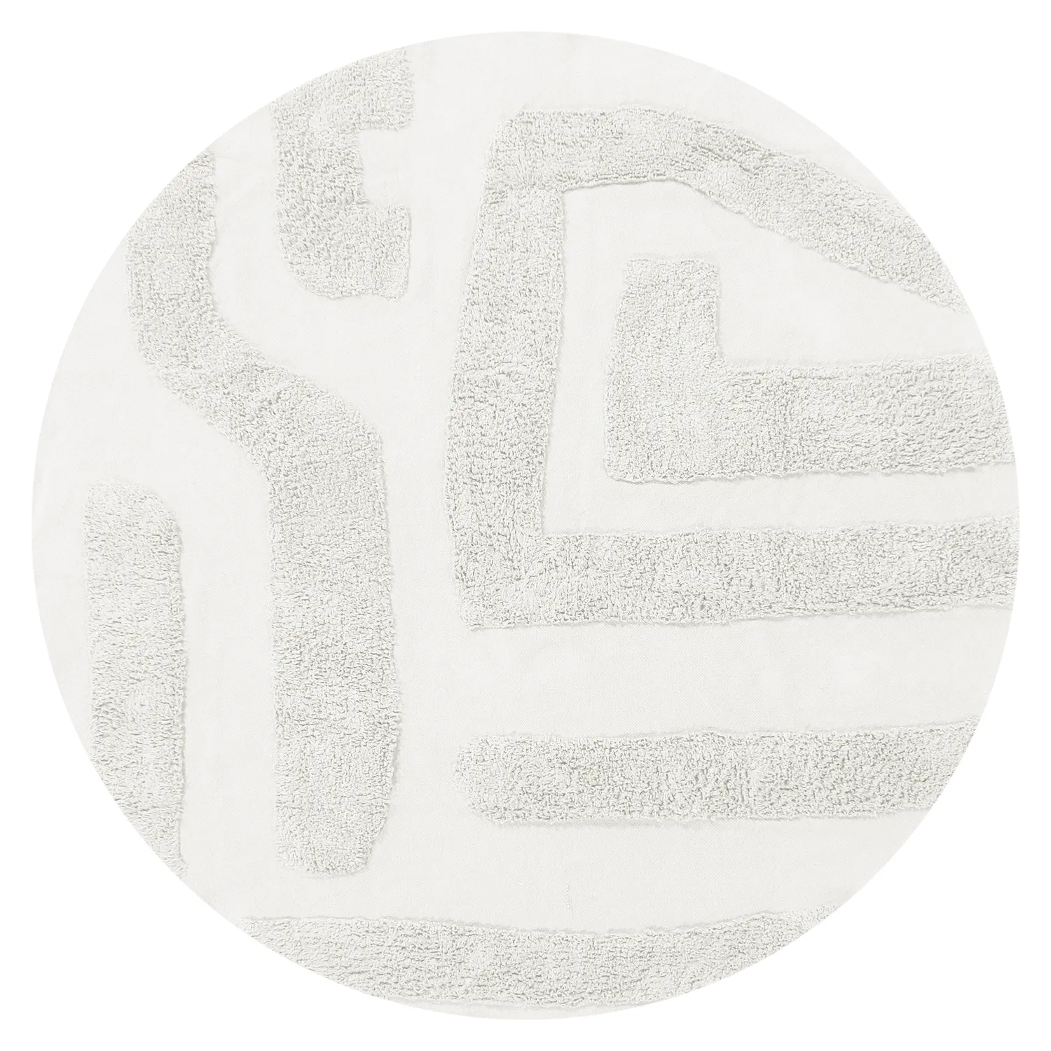 Tapete redondo - Alexa Natural Cotton Shaggy (offwhite)