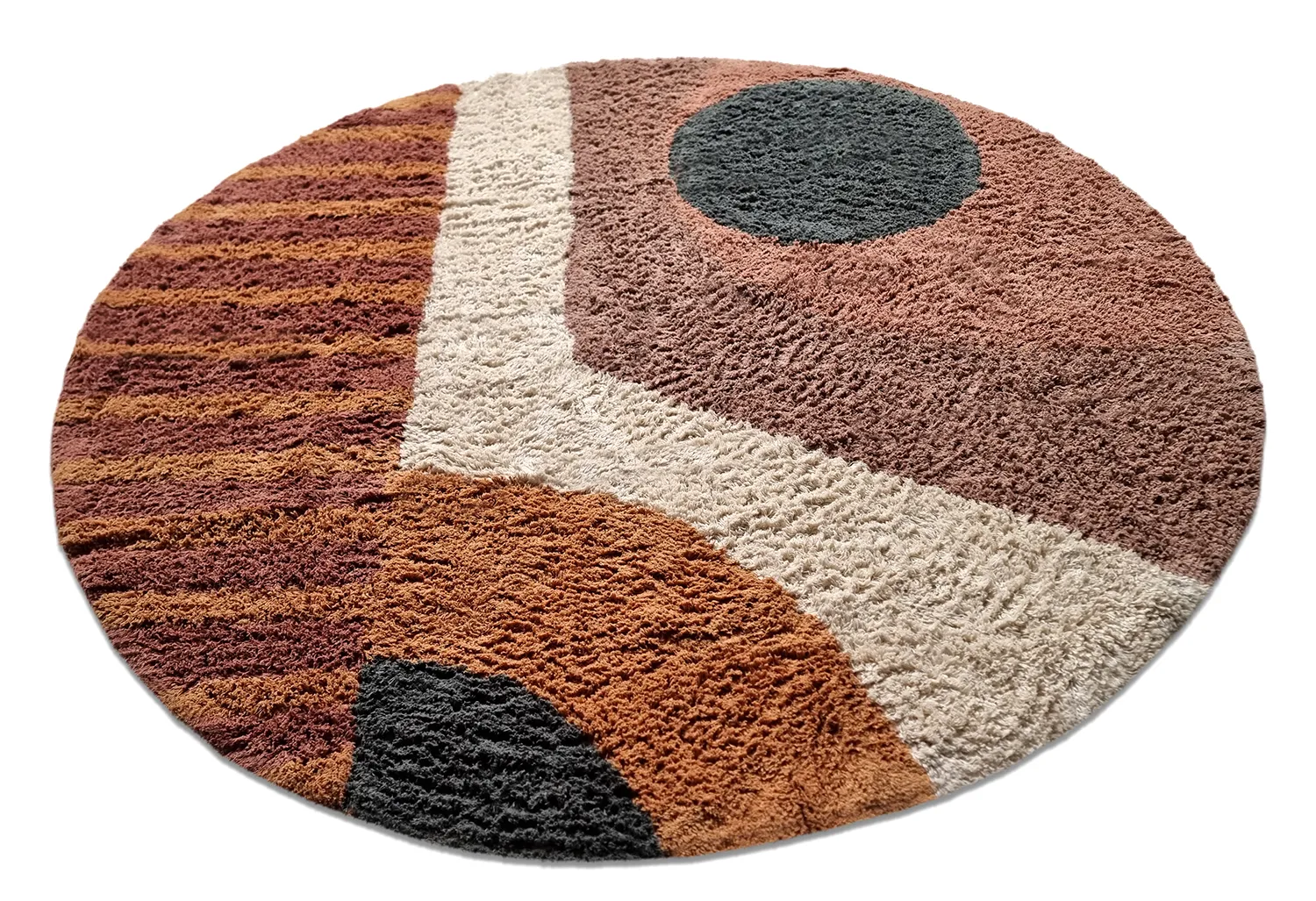 Tapete redondo - Alpe Natural Cotton Shaggy (multi)