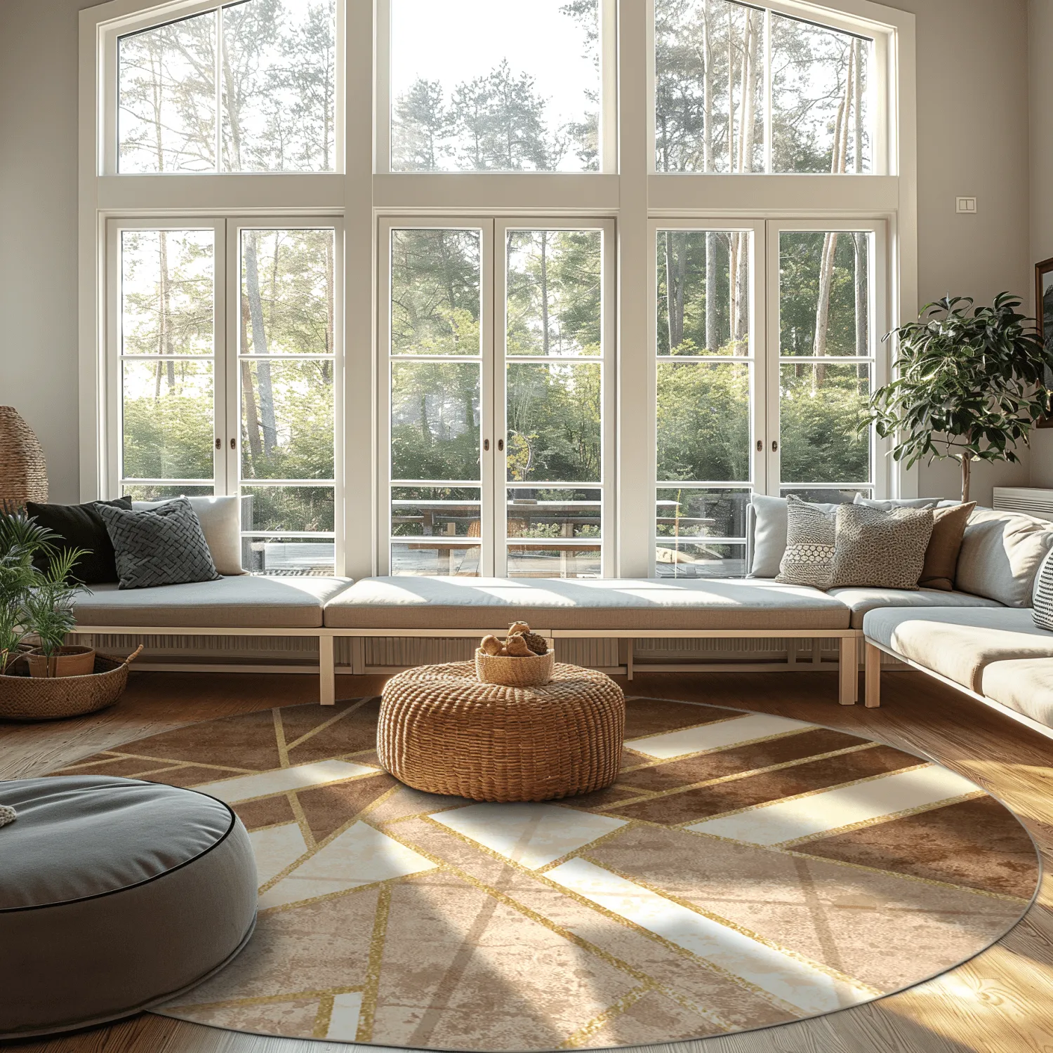 Tapete redondo - Amasra (bege)