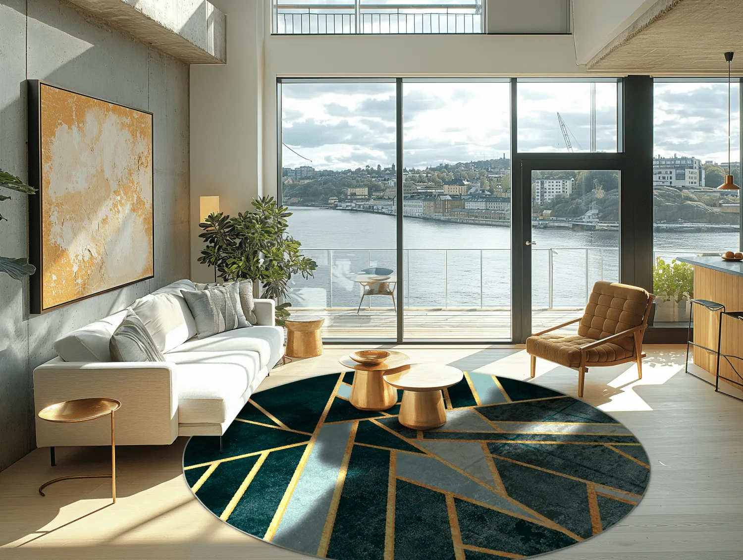 Tapete redondo- Amasra (verde)