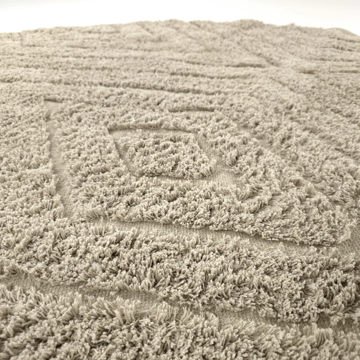 Tapete redondo - Amberley Natural Cotton Shaggy (bež)