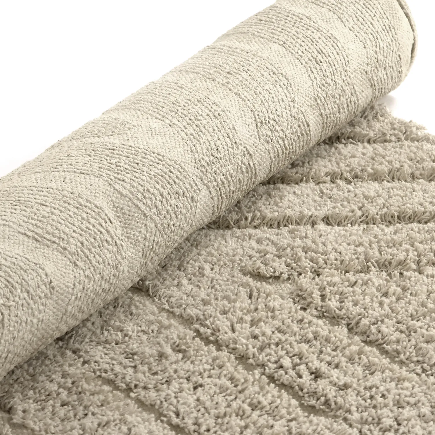 Tapete redondo - Amberley Natural Cotton Shaggy (bež)