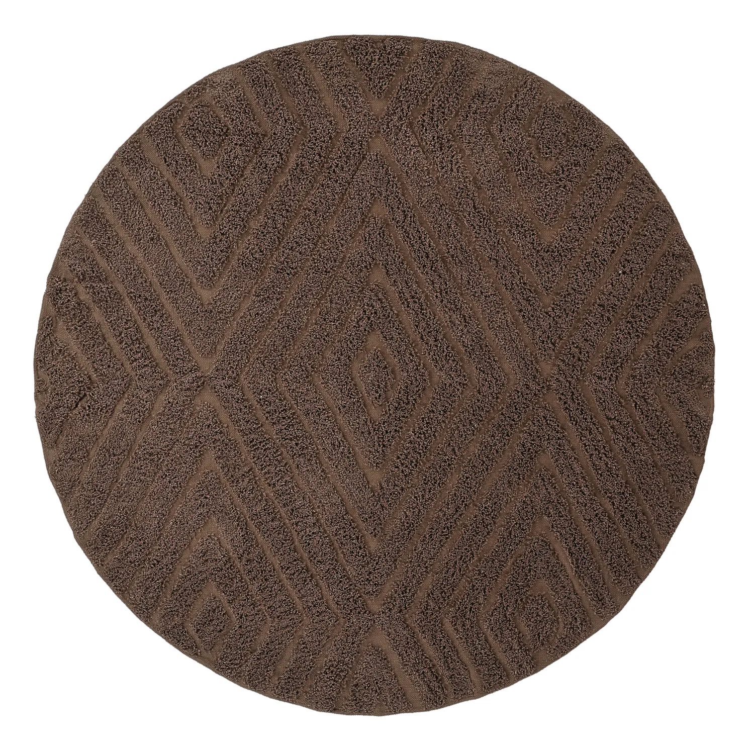 Tapete redondo - Amberley Natural Cotton Shaggy (rjava)