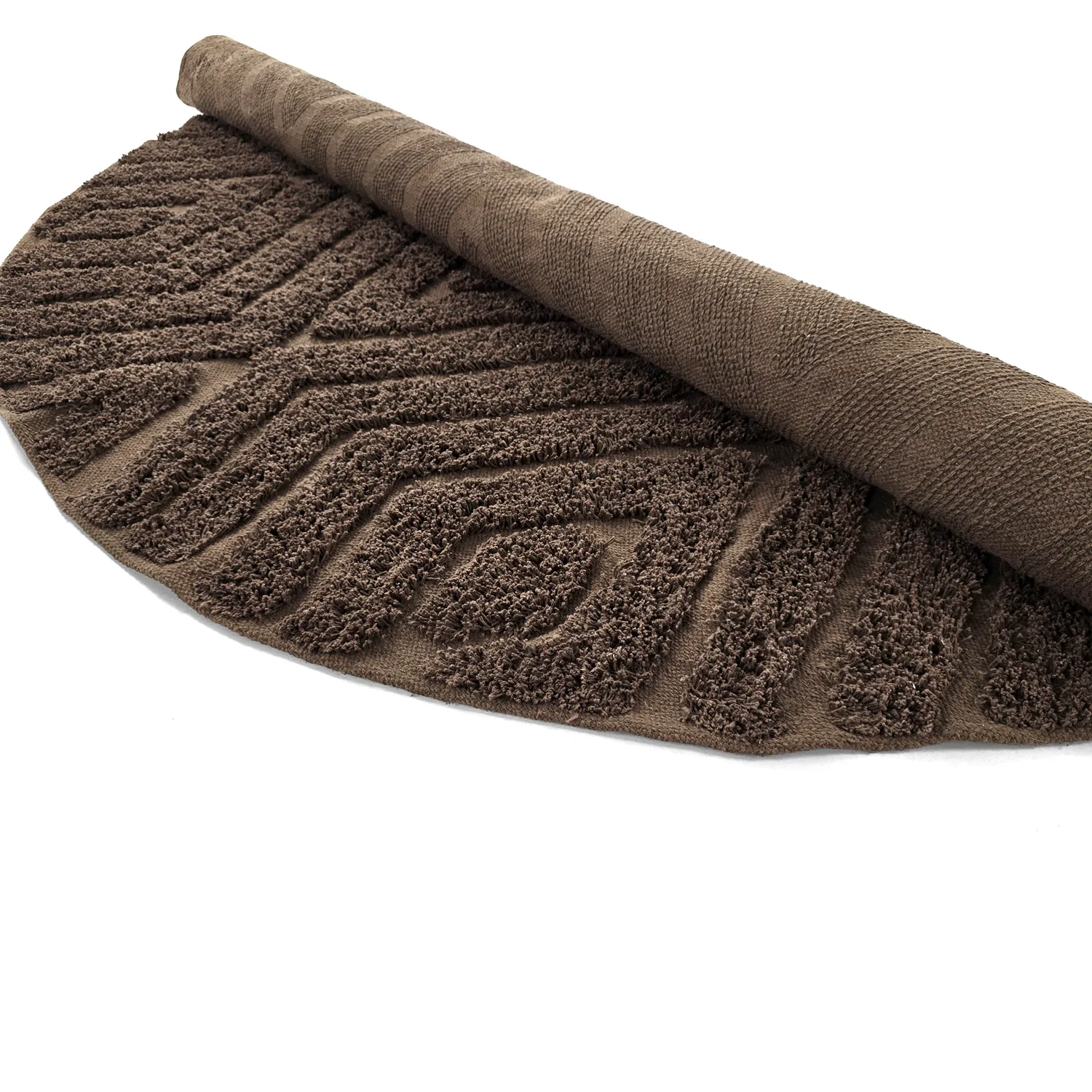 Tapete redondo - Amberley Natural Cotton Shaggy (rjava)