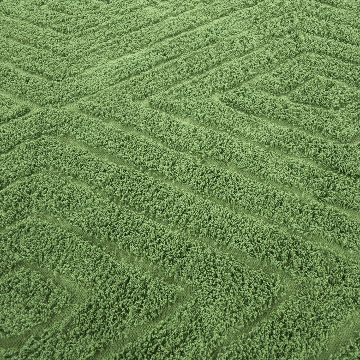 Tapetes felpudos - Amberley Natural Cotton Shaggy (zelena)