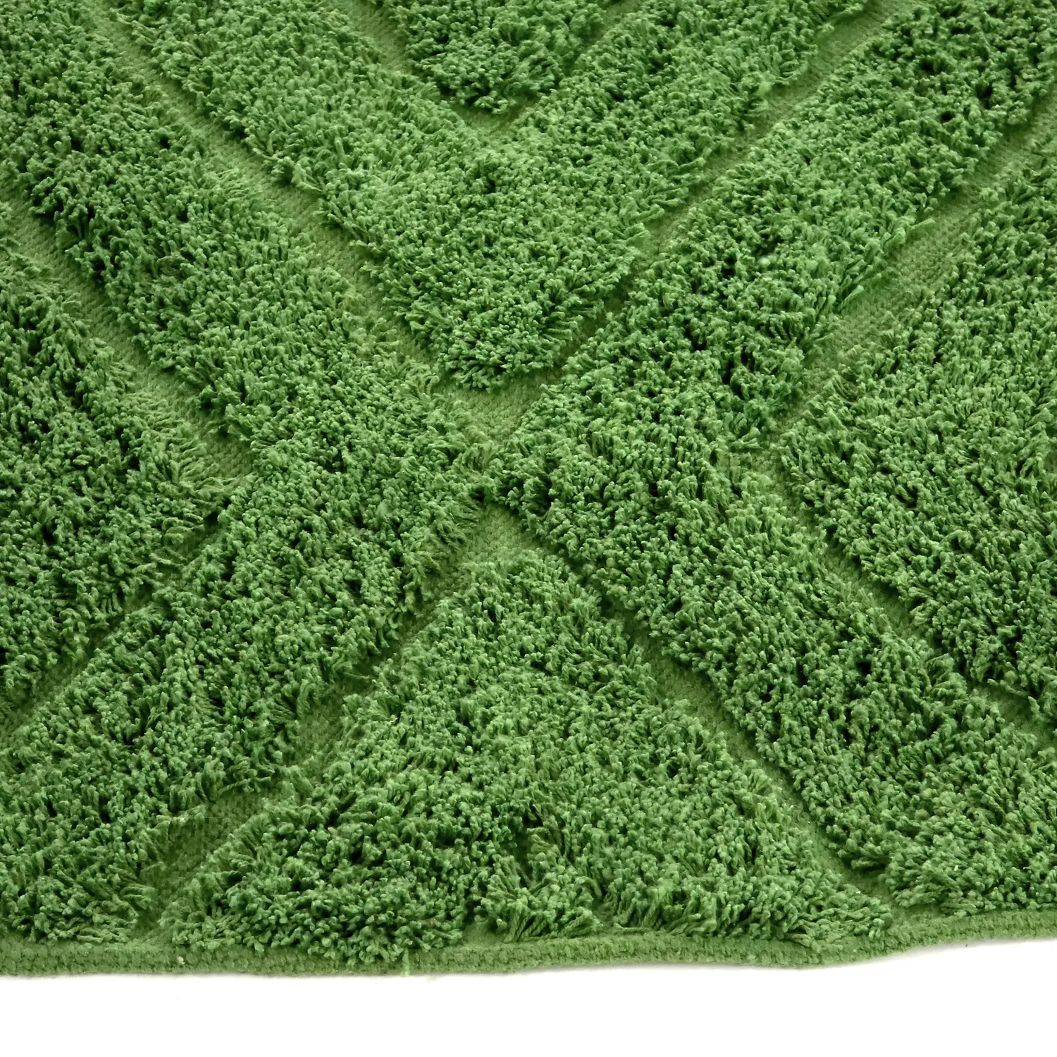 Tapete redondo - Amberley Natural Cotton Shaggy (zelena)