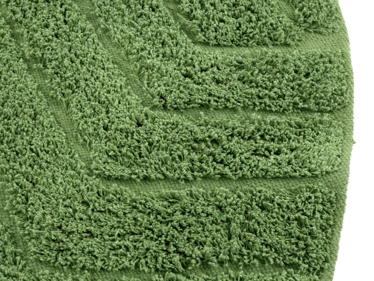 Tapete redondo - Amberley Natural Cotton Shaggy (zelena)