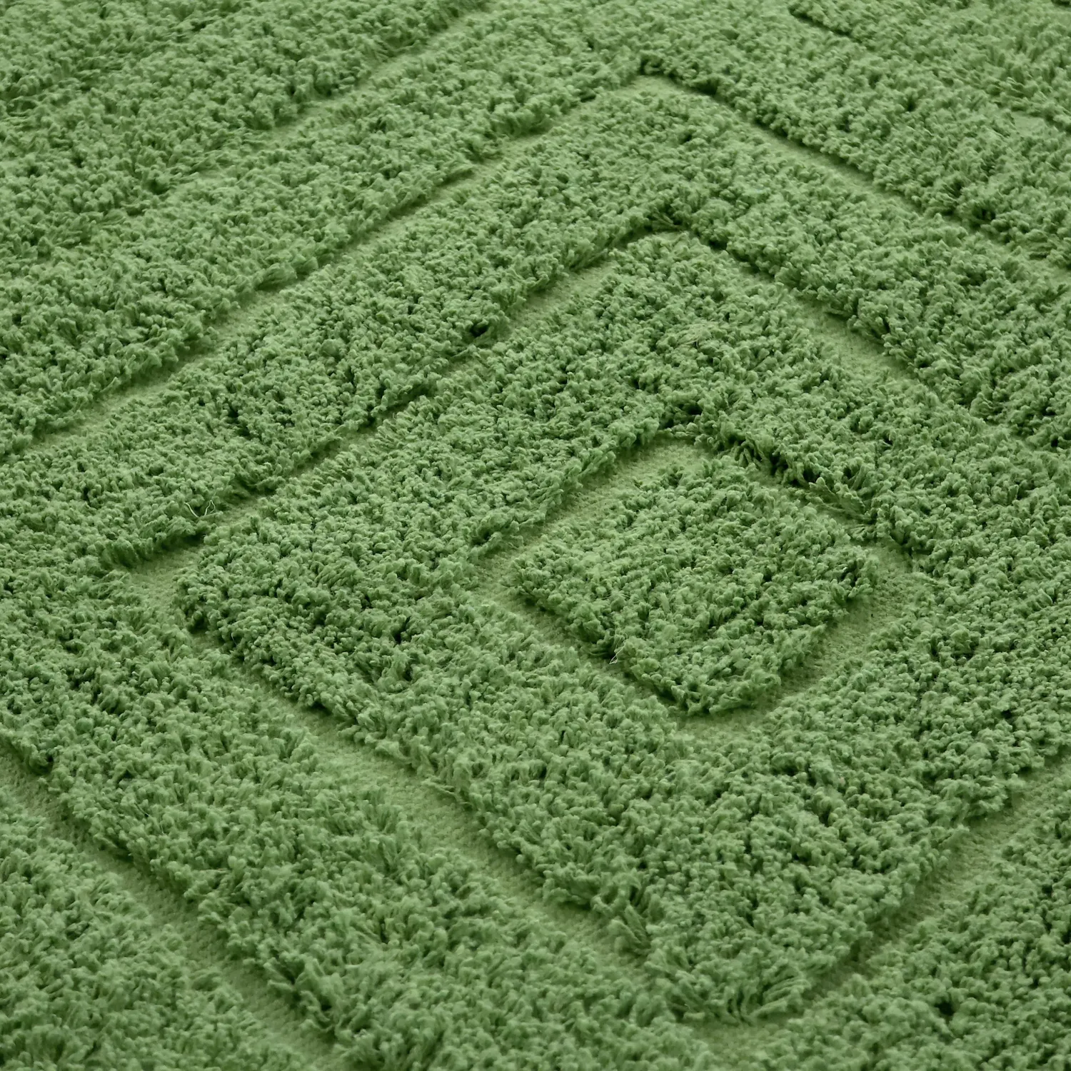 Tapete redondo - Amberley Natural Cotton Shaggy (zelena)