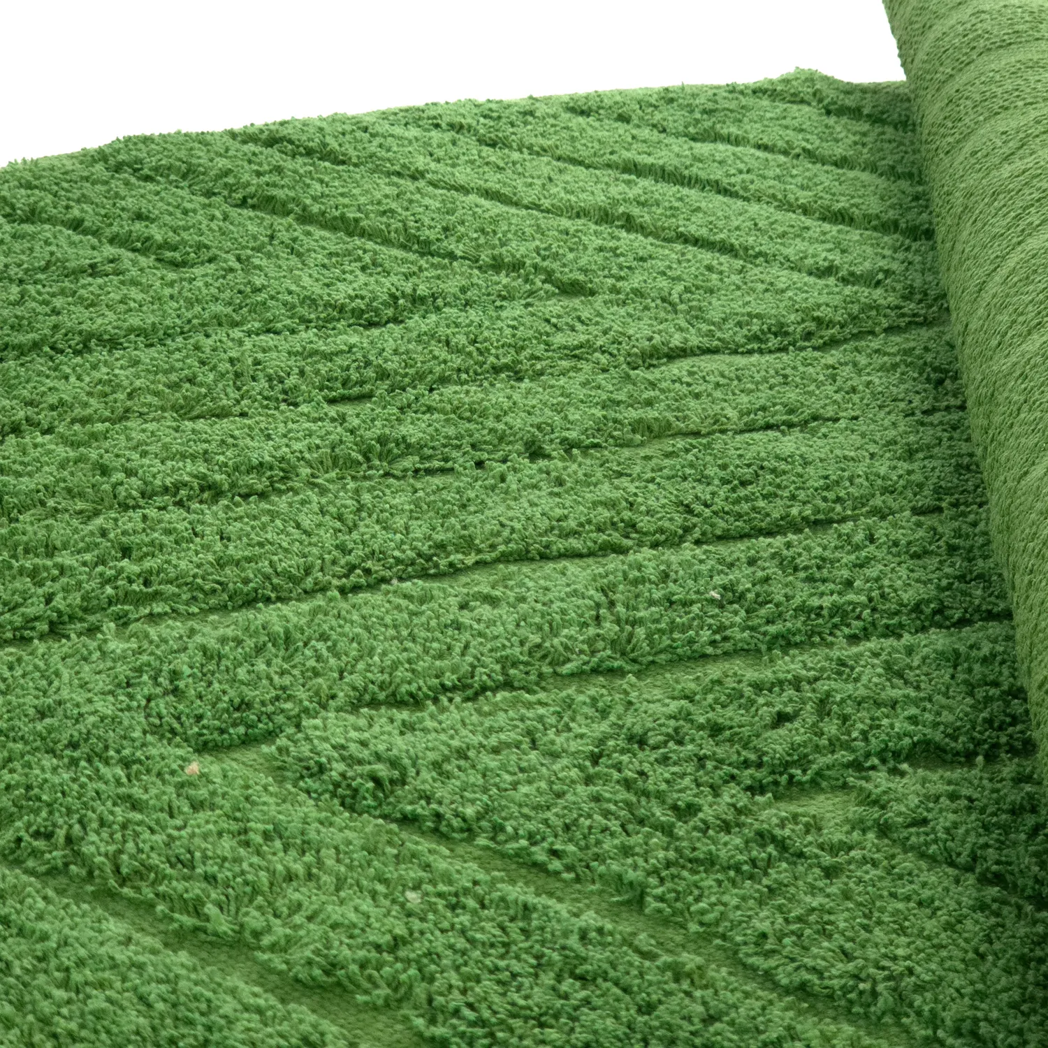 Tapete redondo - Amberley Natural Cotton Shaggy (zelena)