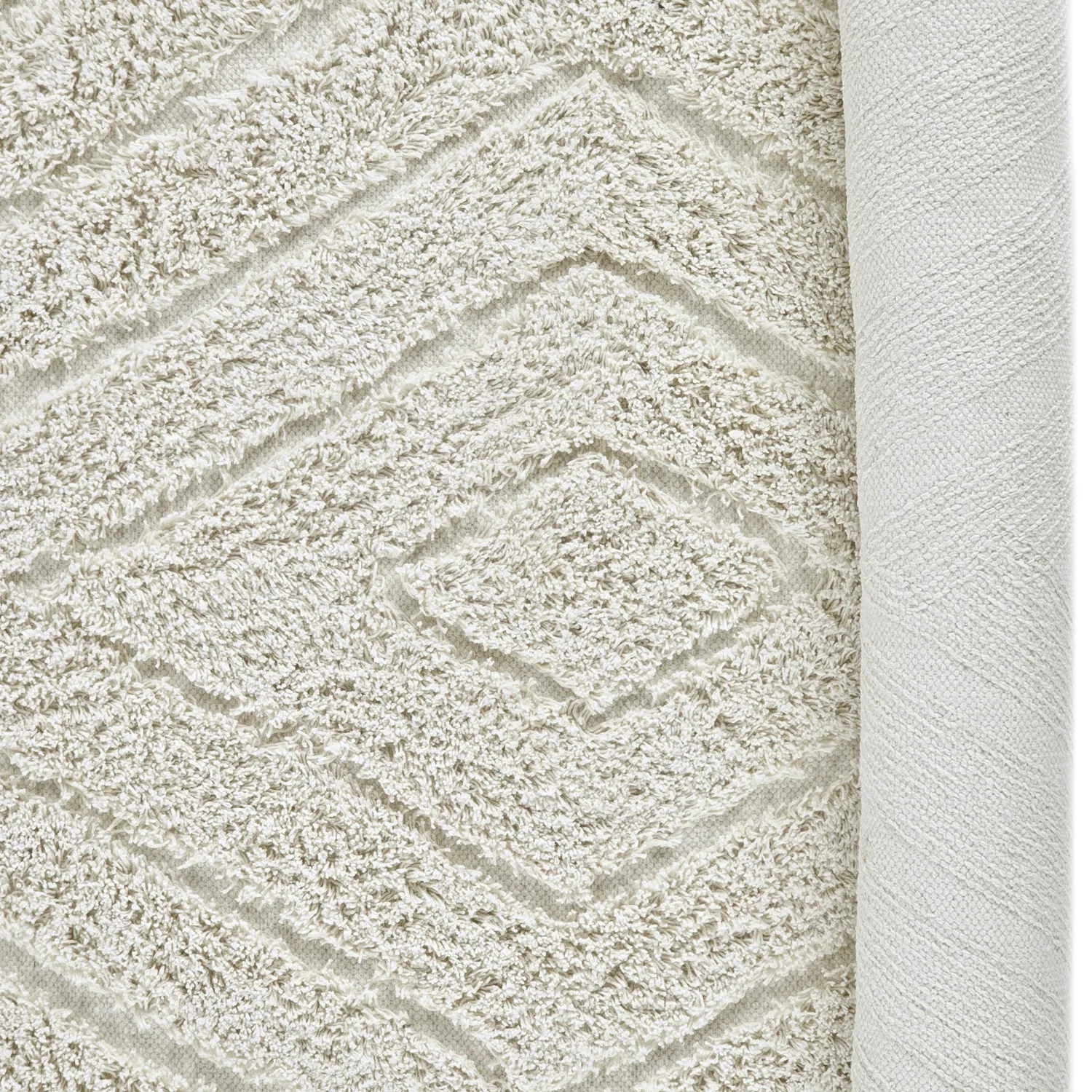 Tapetes felpudos - Amberley Natural Cotton Shaggy (umazano bela)