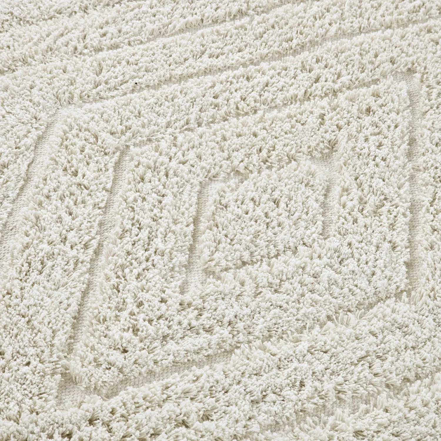 Tapete redondo - Amberley Natural Cotton Shaggy (umazano bela)