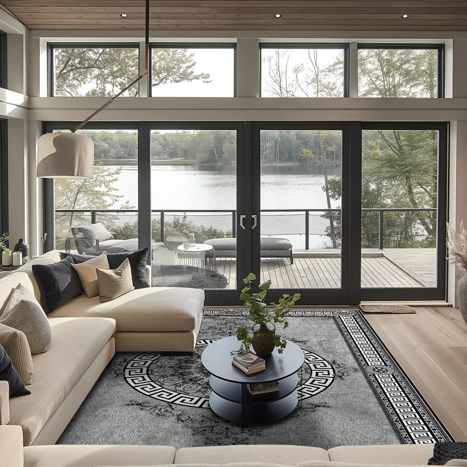 Tapete Wilton - Amer (preto/branco)