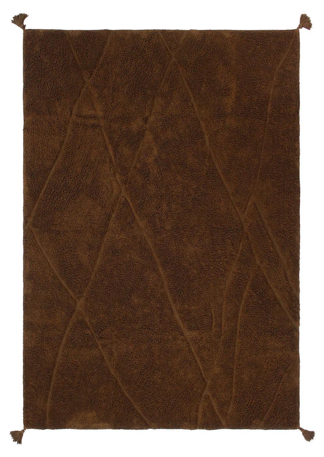 Tapetes felpudos - Andrea Natural Cotton Shaggy (marrom)