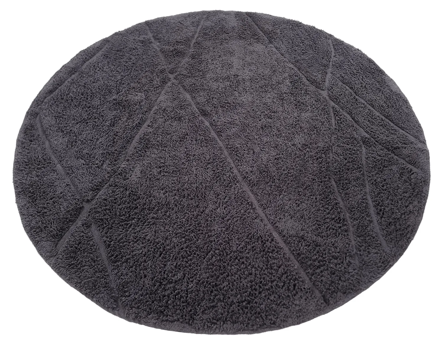 Tapete redondo - Andrea Natural Cotton Shaggy (preto)