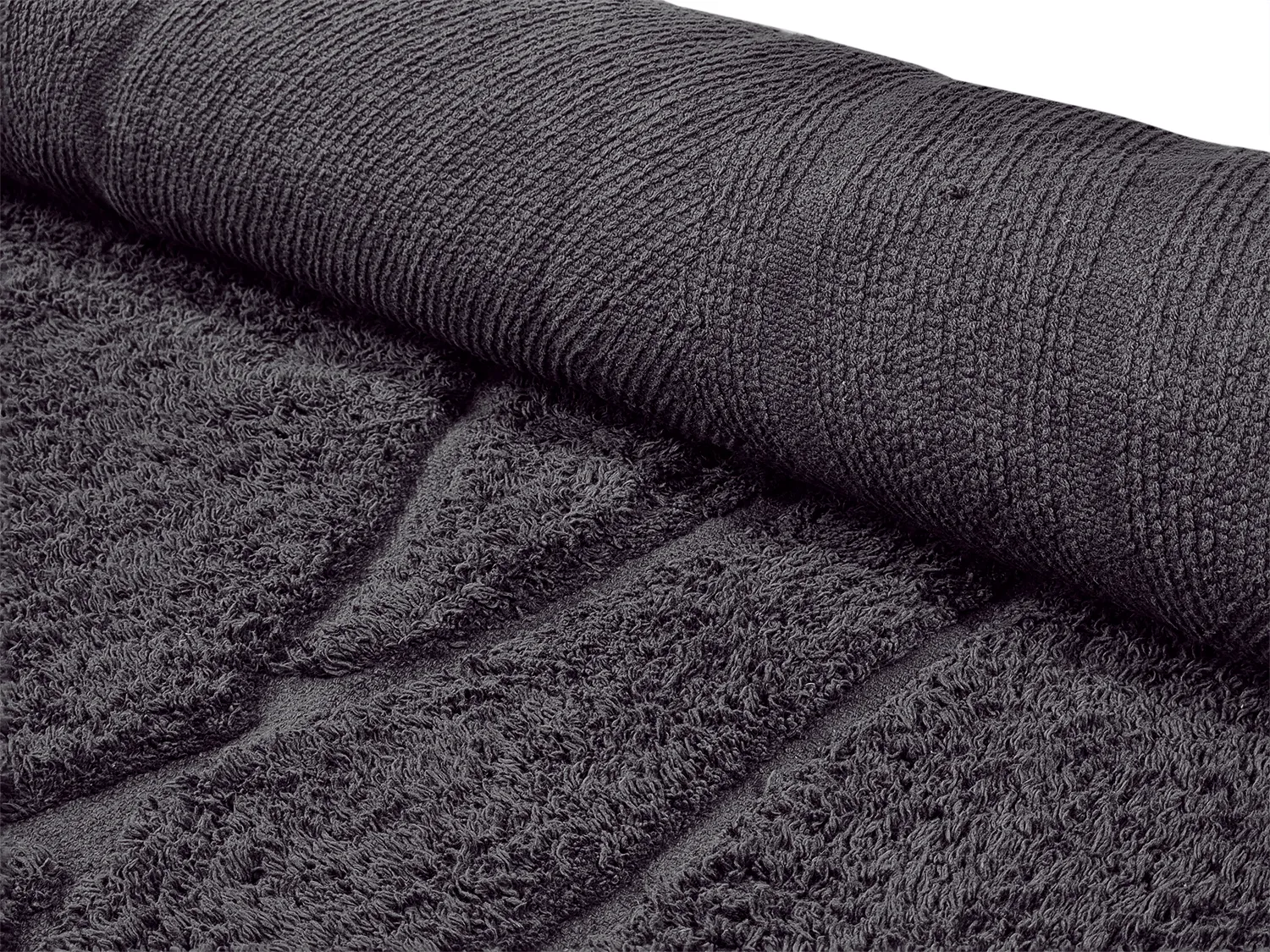 Tapete redondo - Andrea Natural Cotton Shaggy (preto)