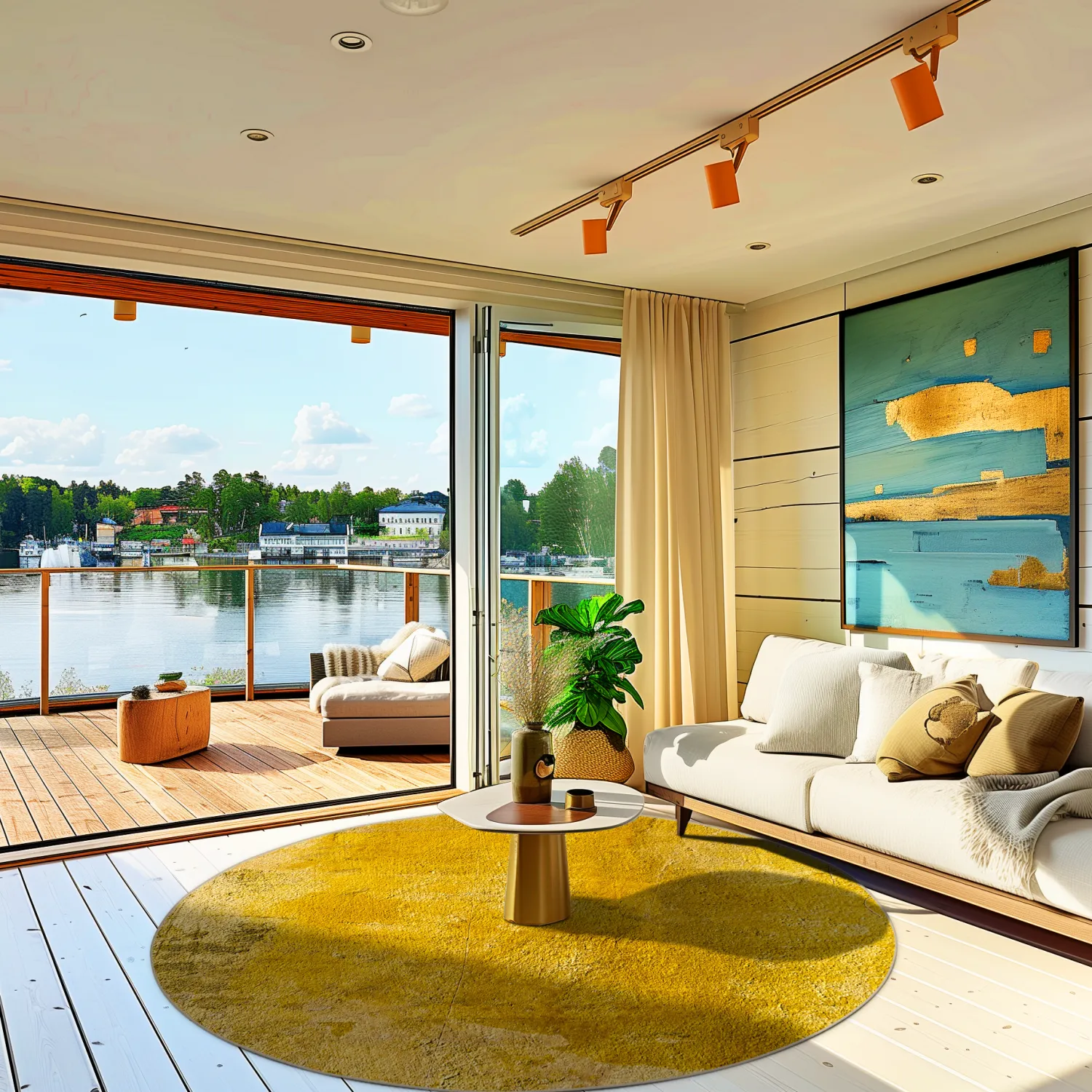 Tapete redondo - Arbus (dourado)