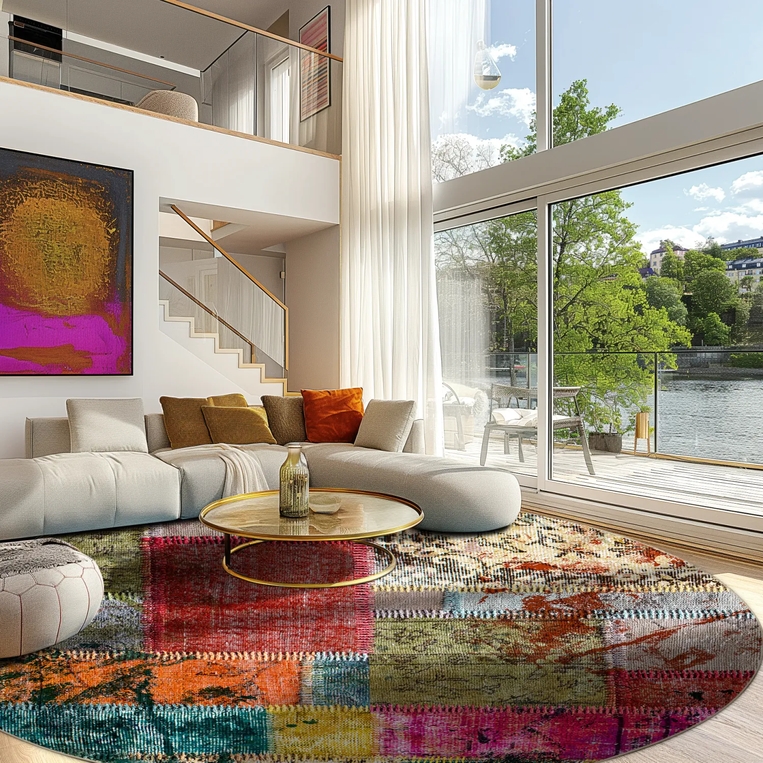 Tapete redondo - Ariana (multicolorido)