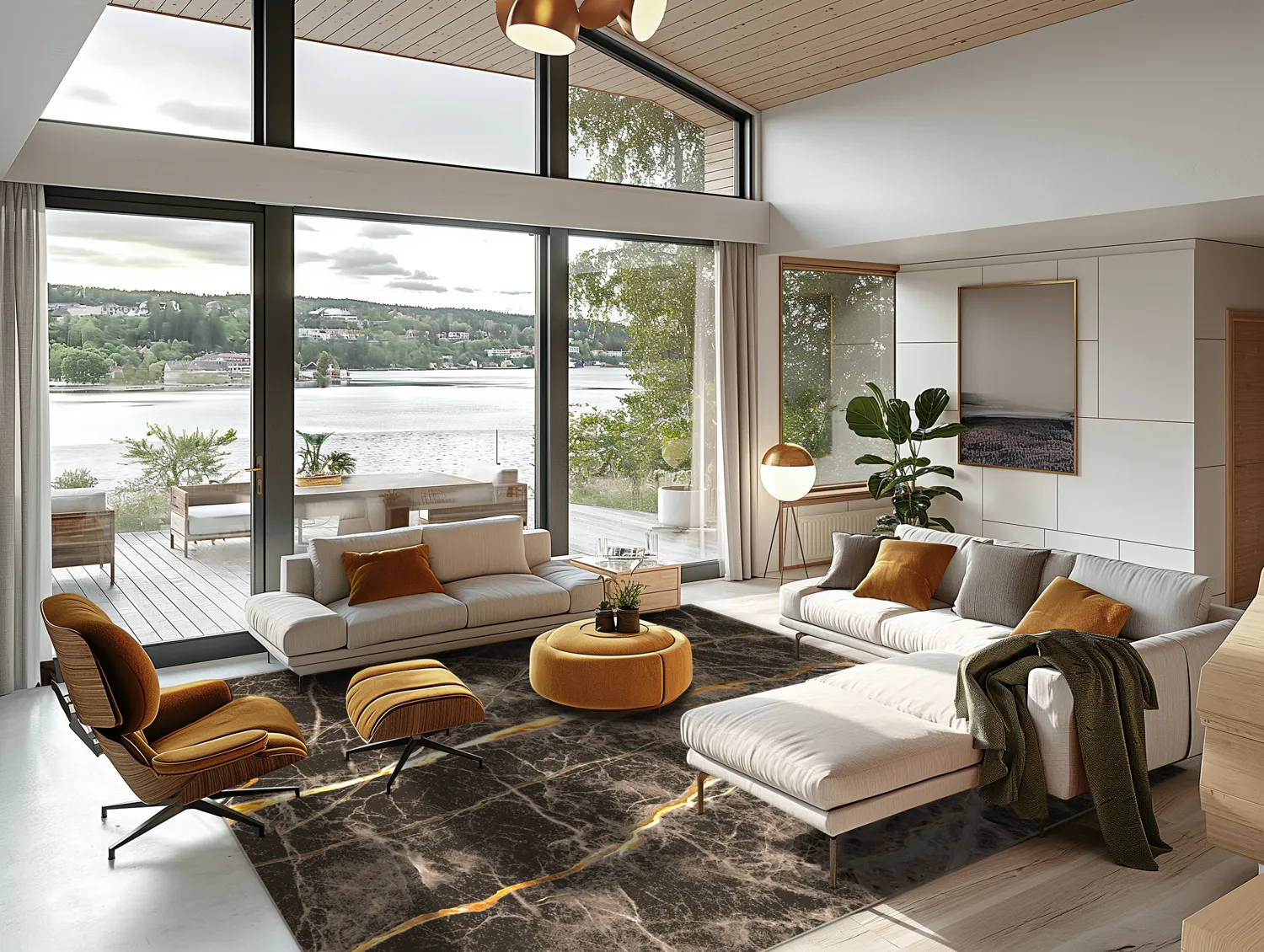 Tapete Wilton - Aris (preto/dourado)