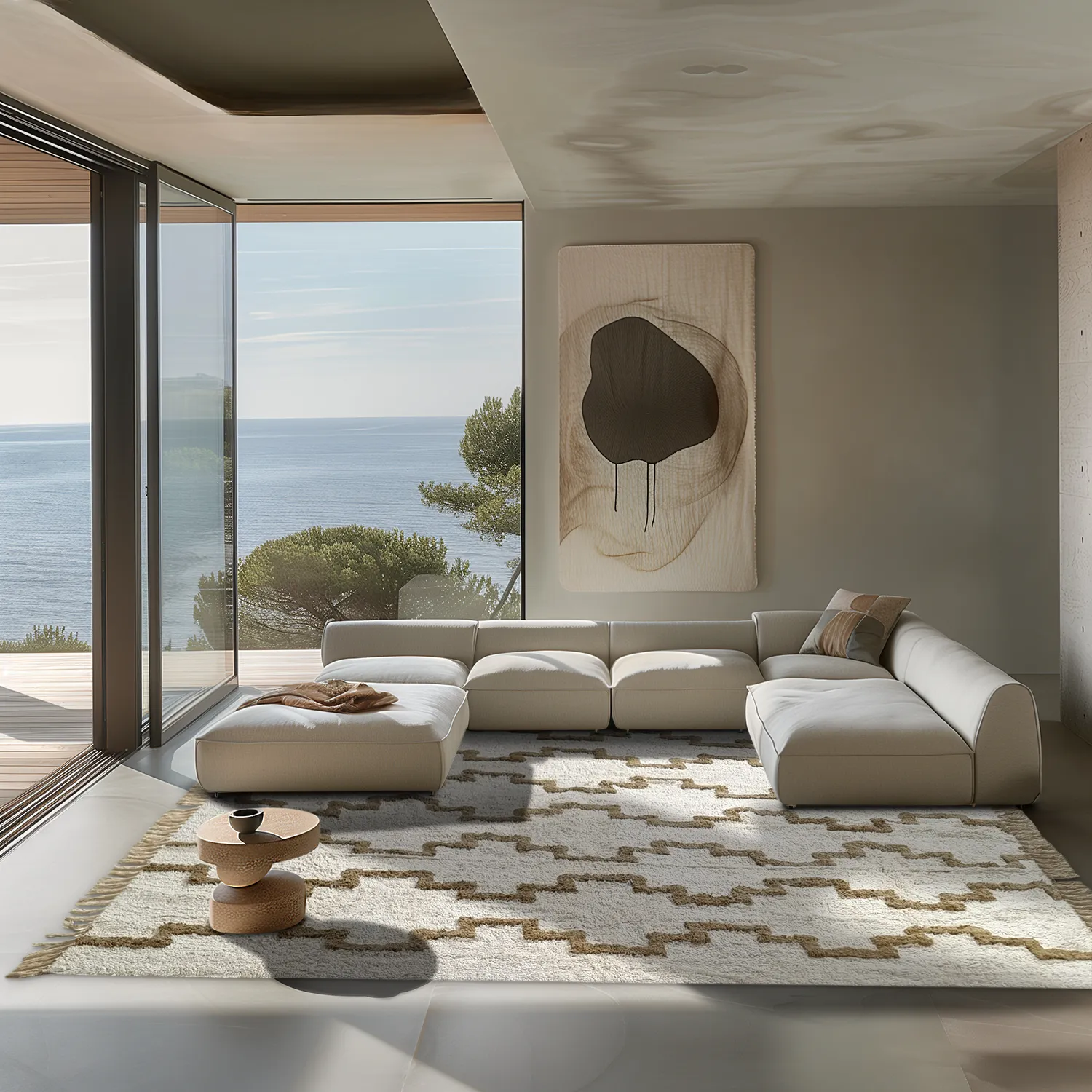 Tapetes felpudos - Arlon Natural Cotton Shaggy (bege)