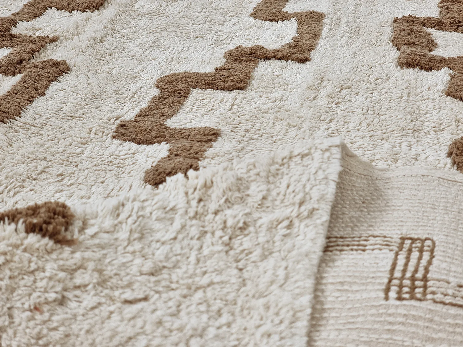 Tapetes felpudos - Arlon Natural Cotton Shaggy (bege)