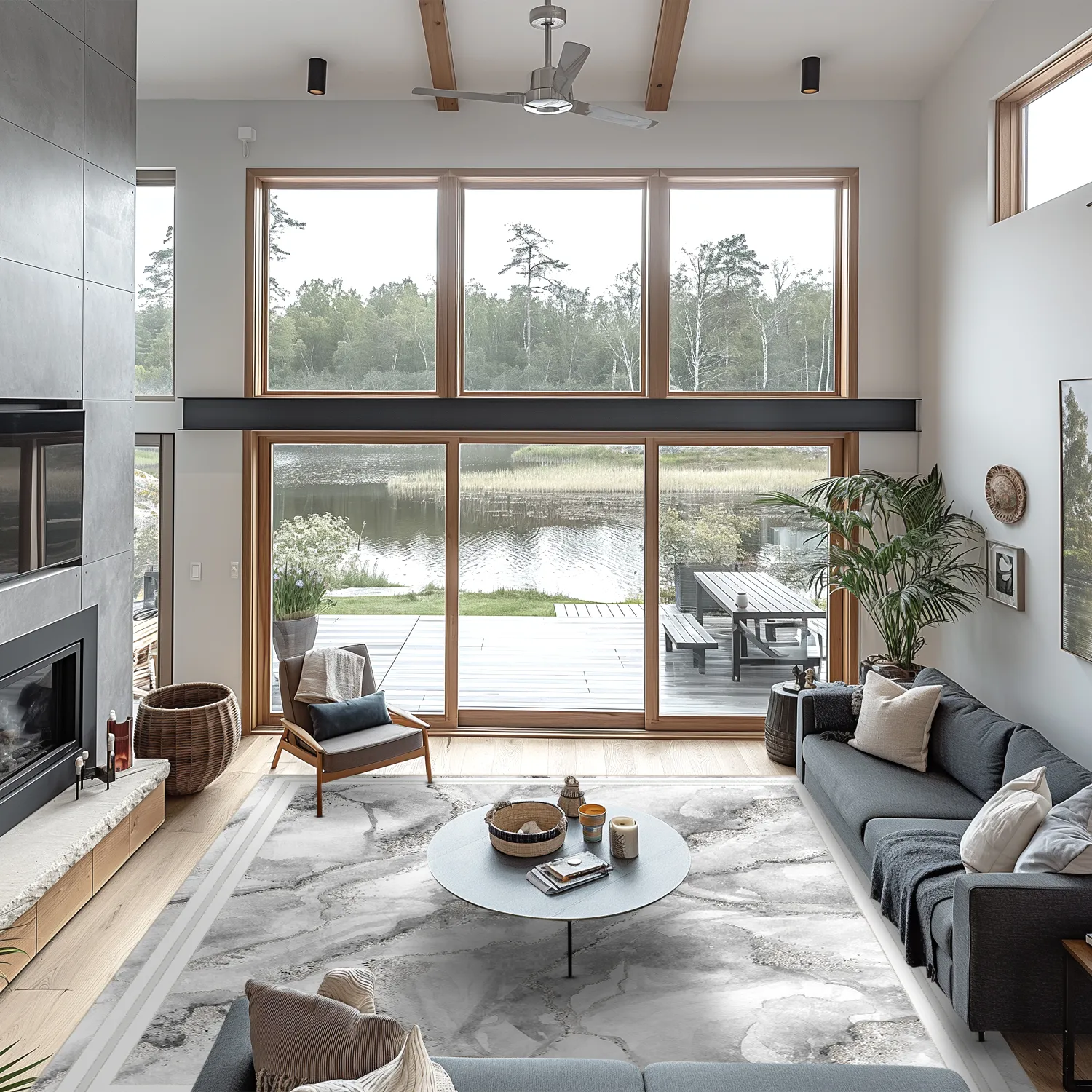 Tapete Wilton - Attika (cinza/branco)