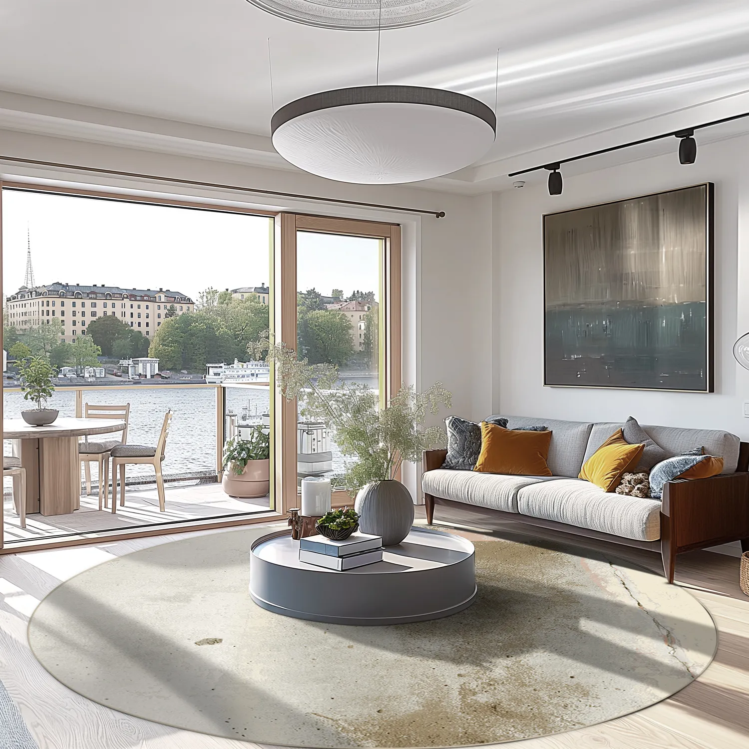 Tapete redondo - Aurelia (bege)