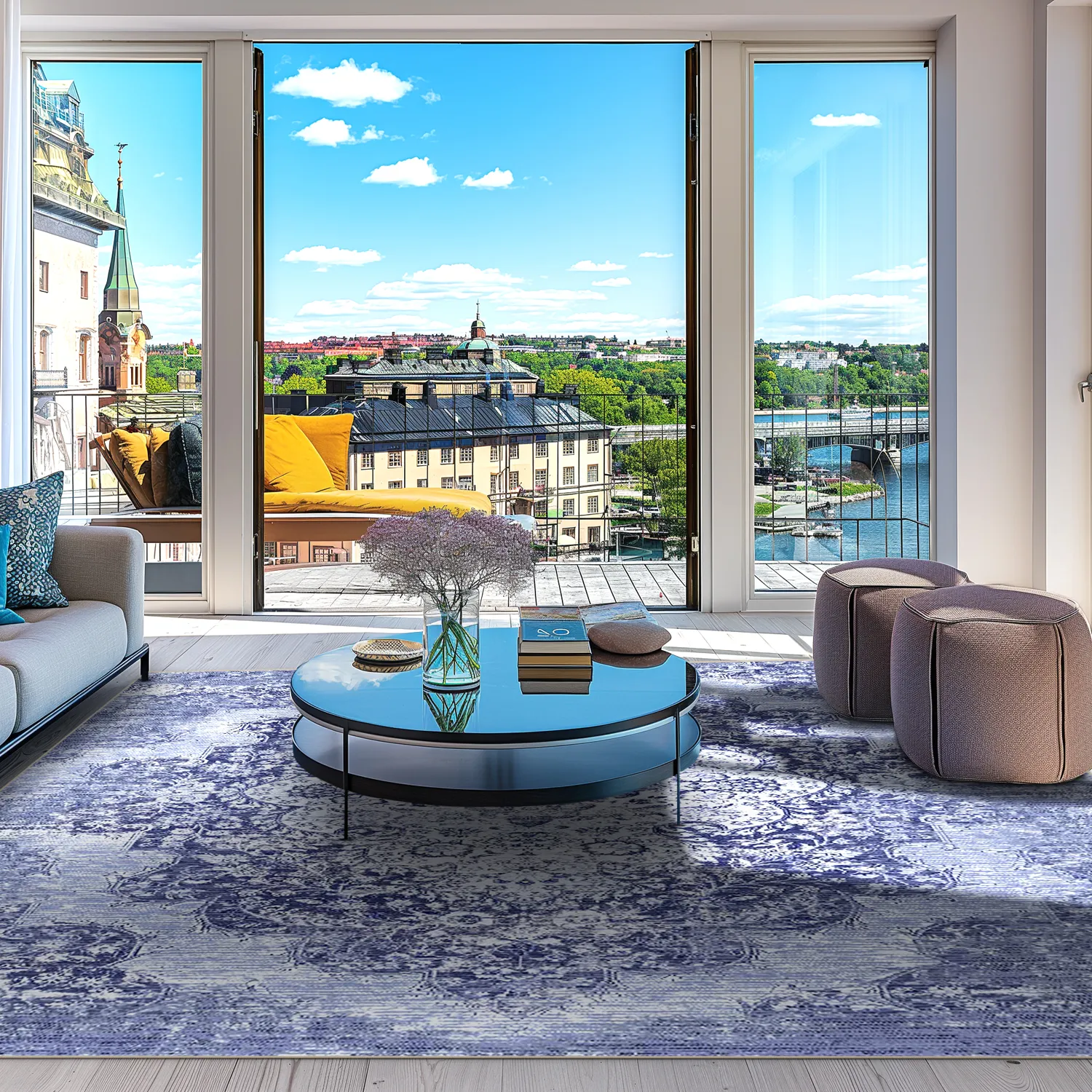 Tapete Wilton - Badem (azul)