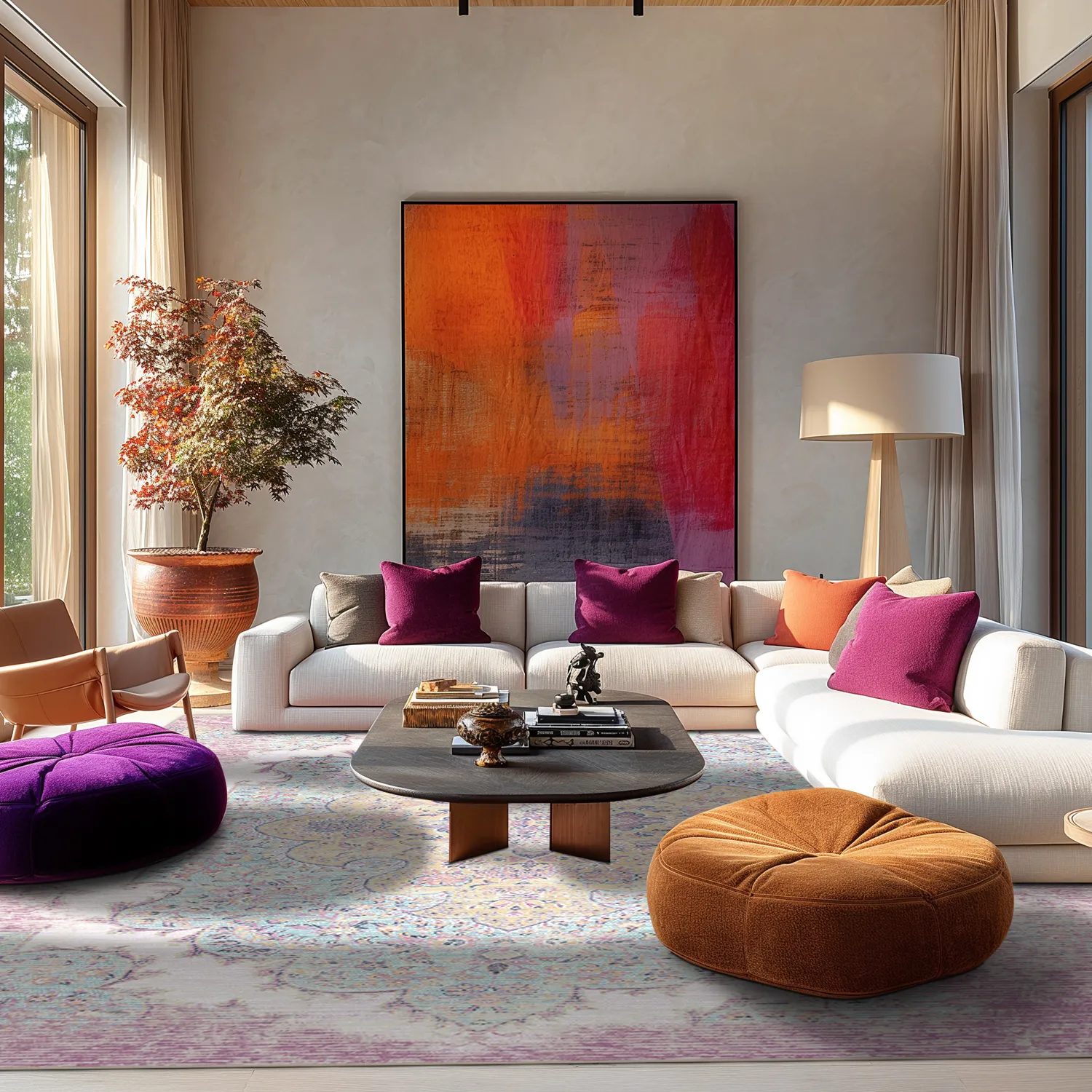 Tapete Wilton - Badem (rosa/multicolorido)