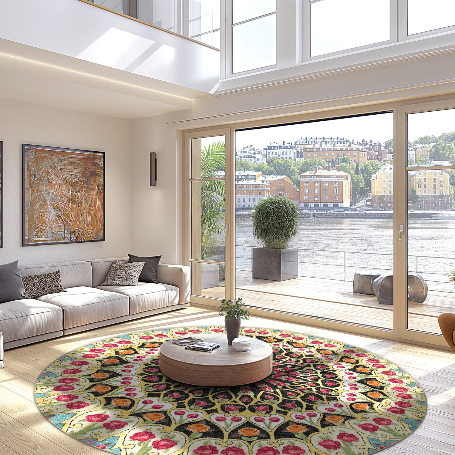 Tapete redondo - Barete (multicolorido)