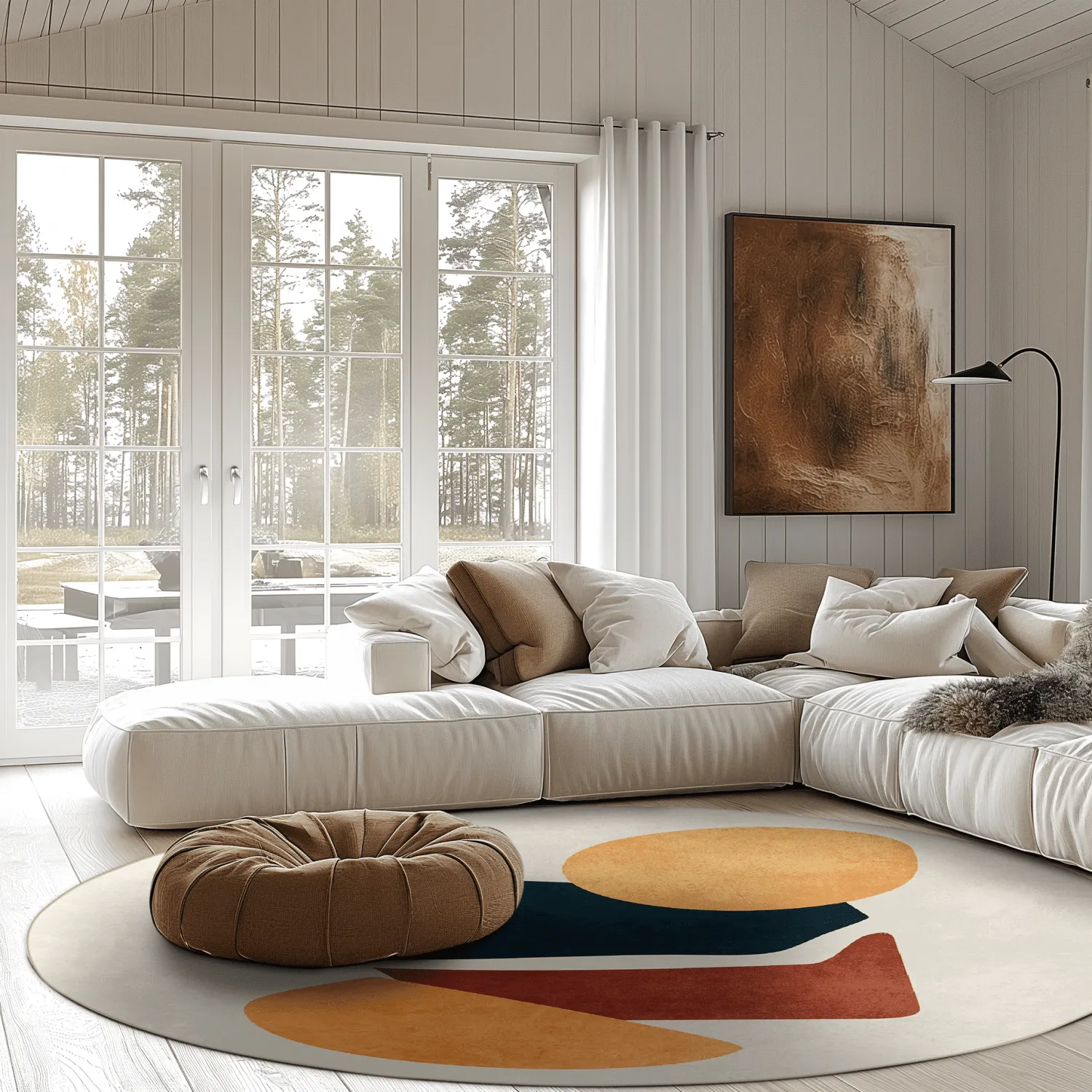 Tapete redondo - Beira (multicolorido)