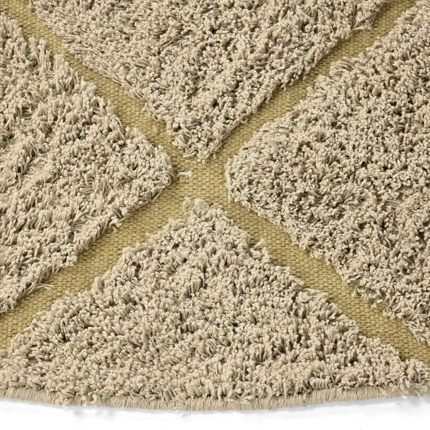 Tapete redondo - Bellevue Natural Cotton Shaggy (bež/rjava)
