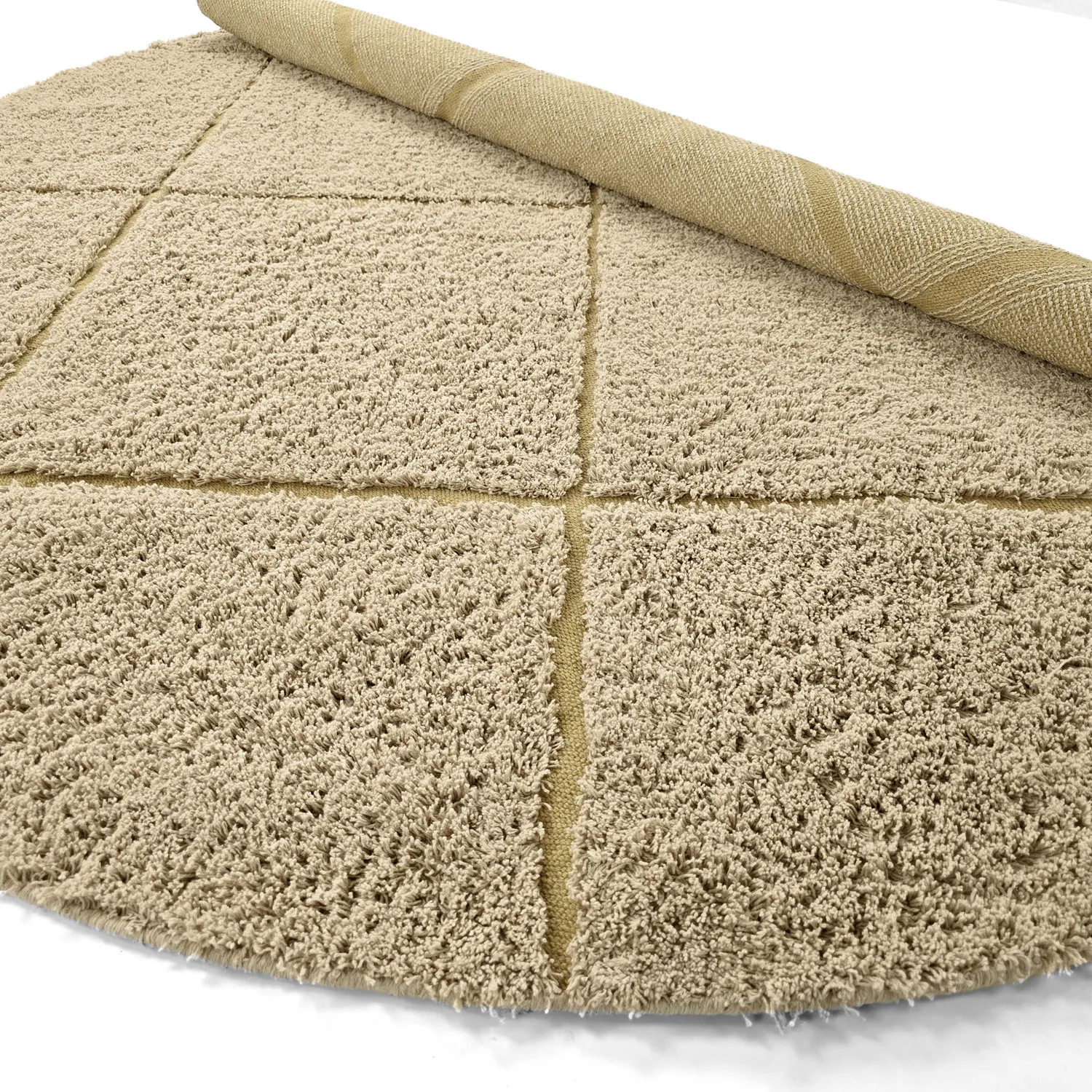 Tapete redondo - Bellevue Natural Cotton Shaggy (bež/rjava)