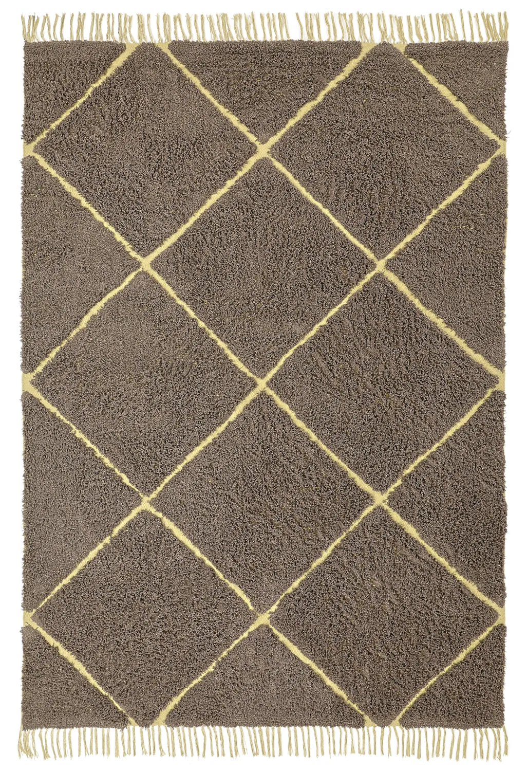 Tapetes felpudos - Bellevue Natural Cotton Shaggy (rjava/rumena)