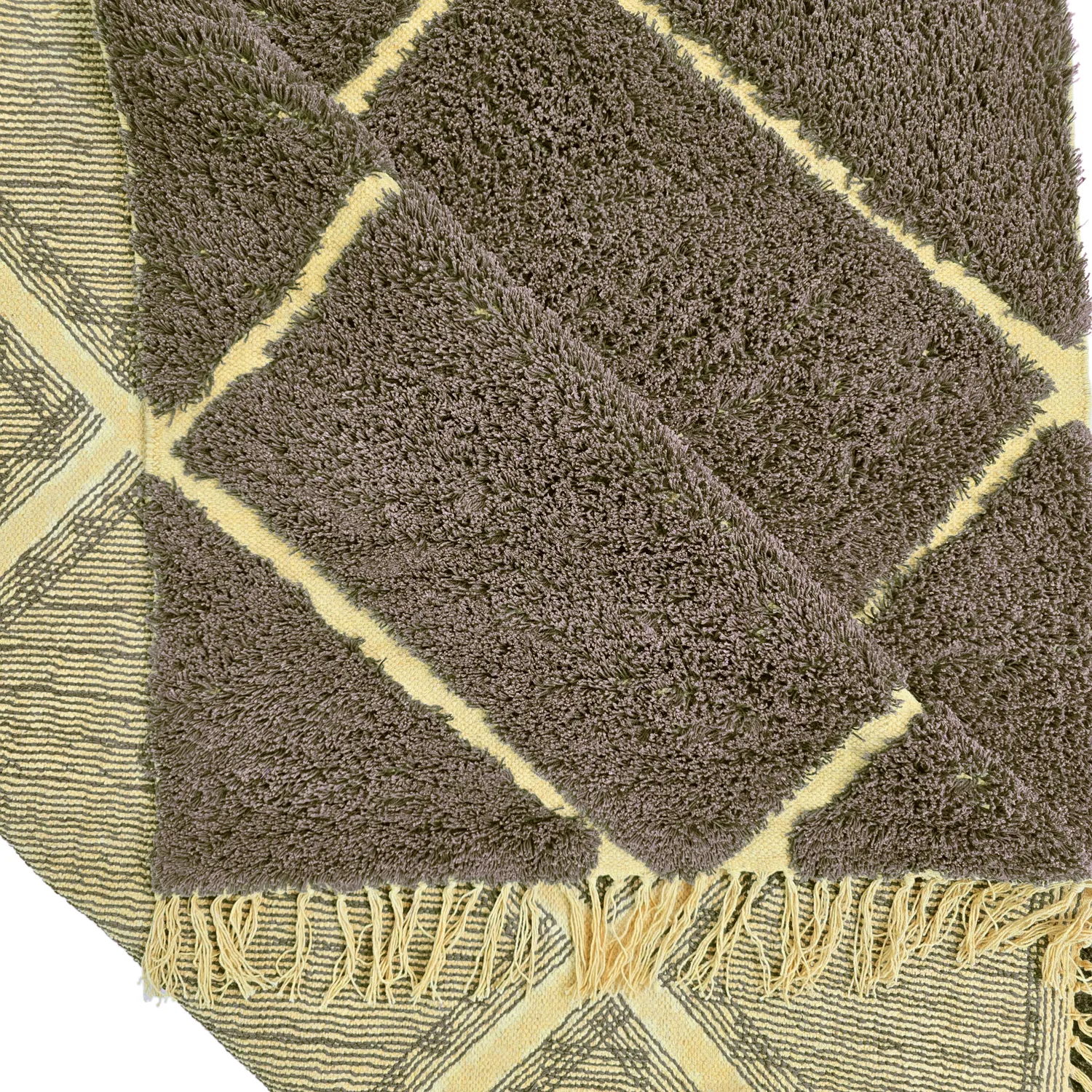 Tapetes felpudos - Bellevue Natural Cotton Shaggy (rjava/rumena)