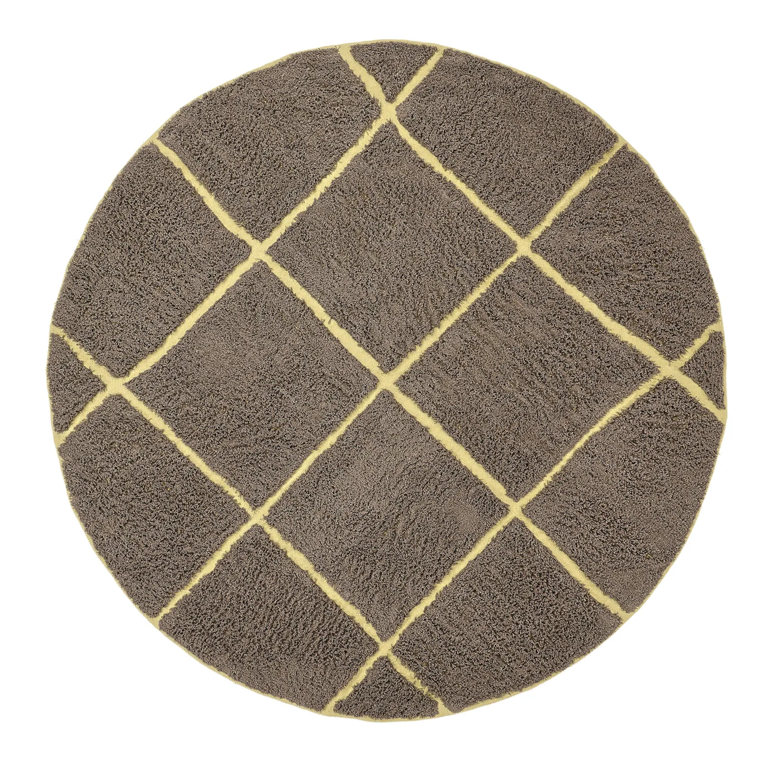 Tapete redondo - Bellevue Natural Cotton Shaggy (rjava/rumena)