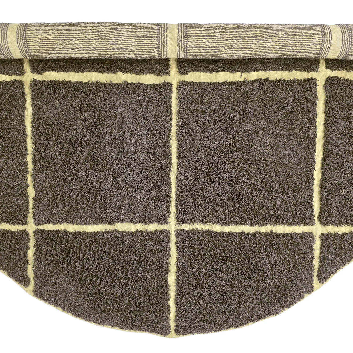 Tapete redondo - Bellevue Natural Cotton Shaggy (rjava/rumena)