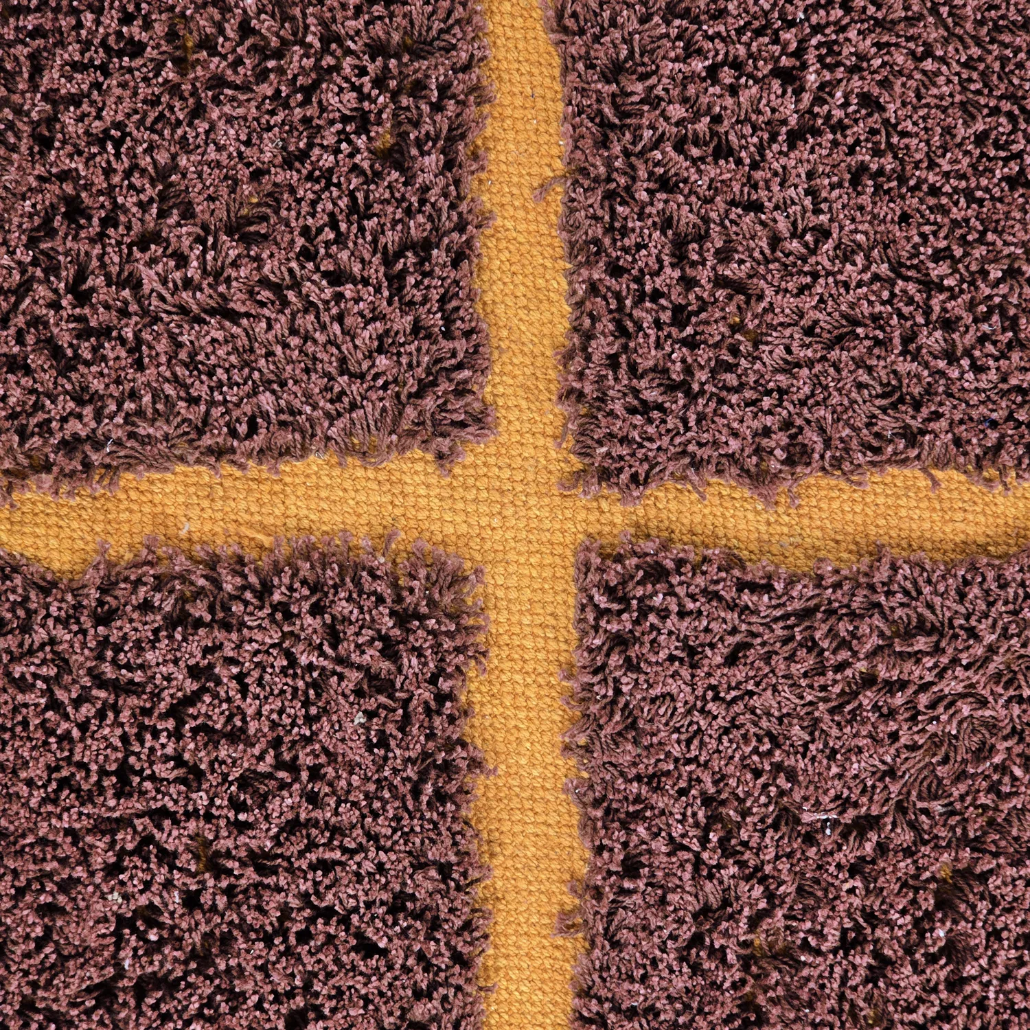 Tapete redondo - Bellevue Natural Cotton Shaggy (rdeča/oranžna)