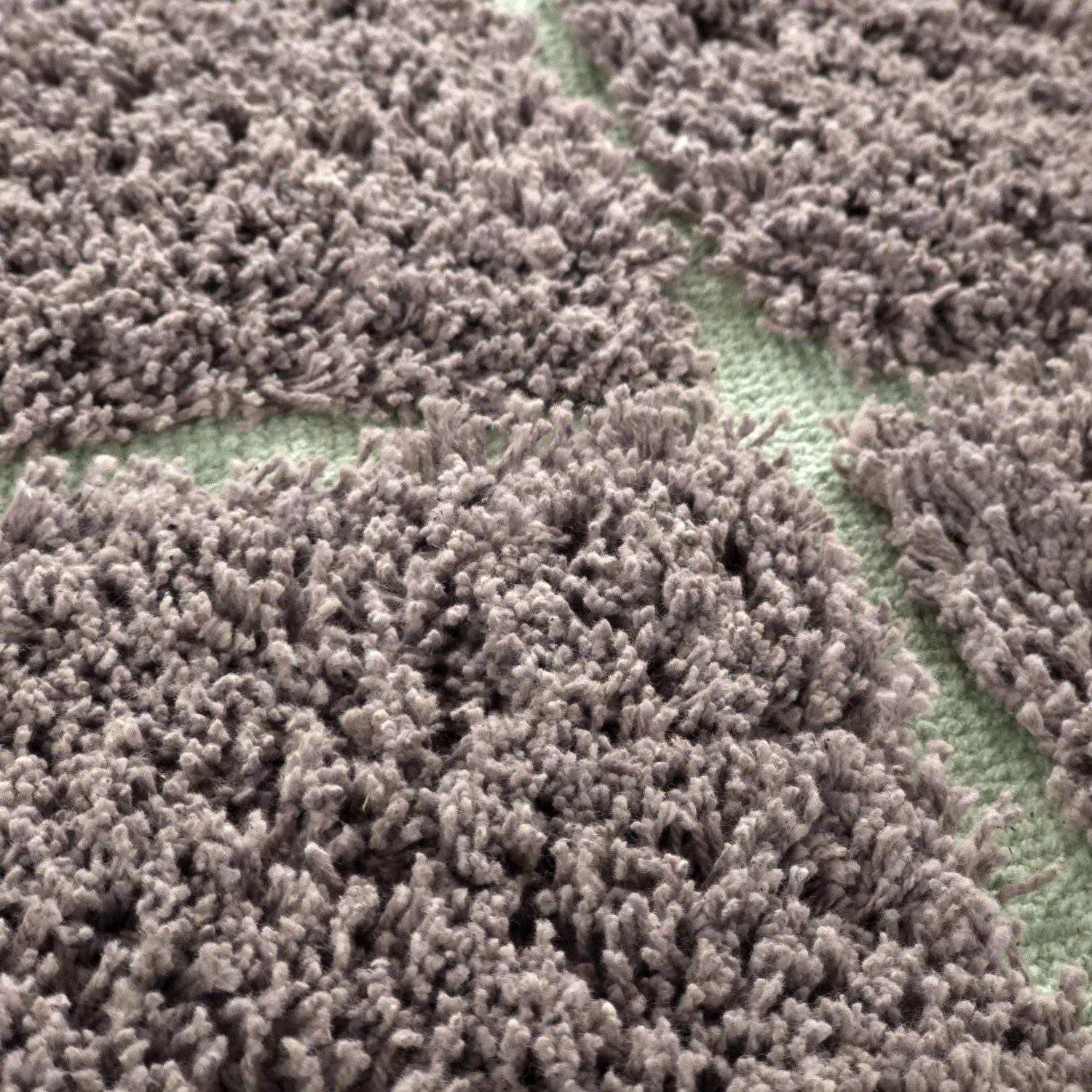 Tapetes felpudos - Bellevue Natural Cotton Shaggy (taupe/zelena)