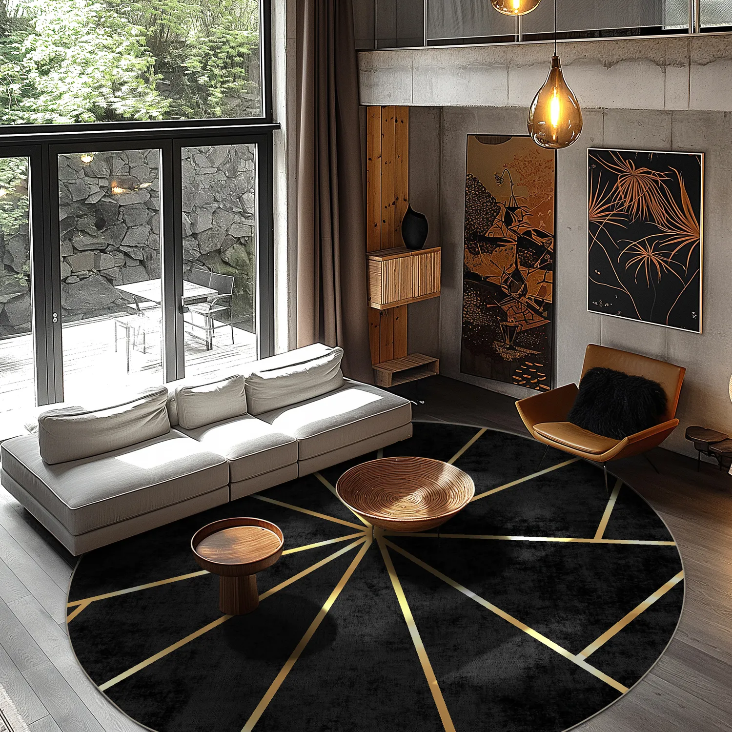 Tapete redondo - Bellizzi (preto)