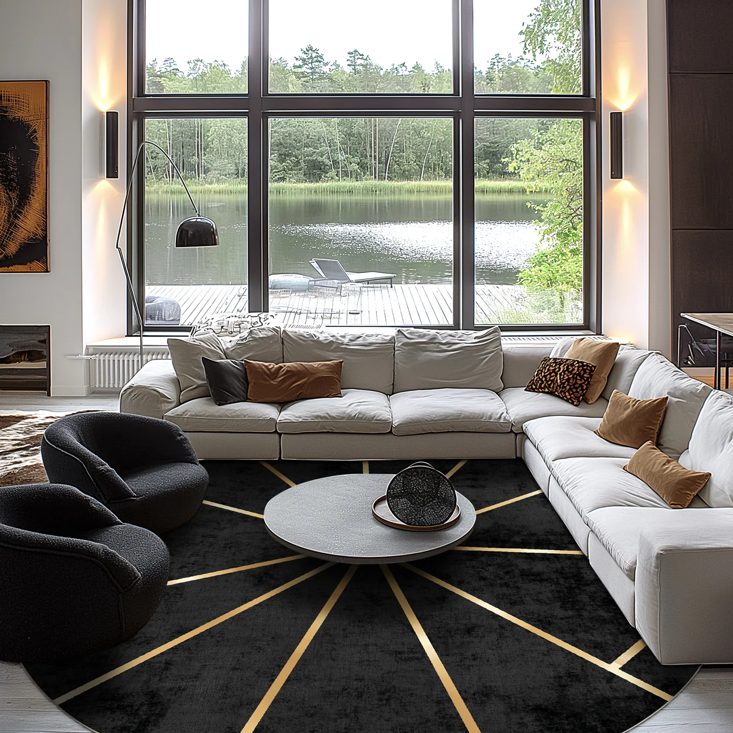 Tapete redondo - Bellizzi (preto)