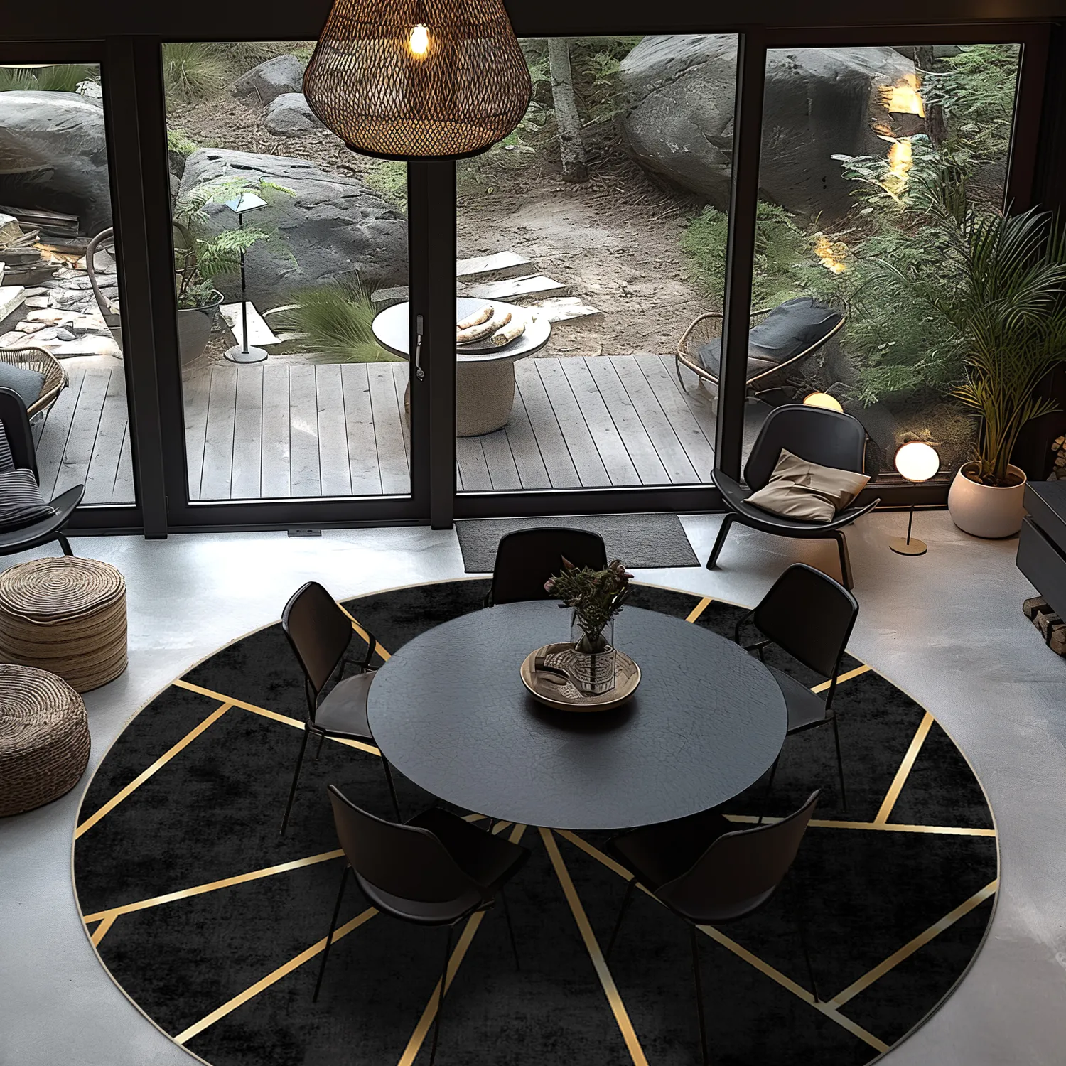 Tapete redondo - Bellizzi (preto)