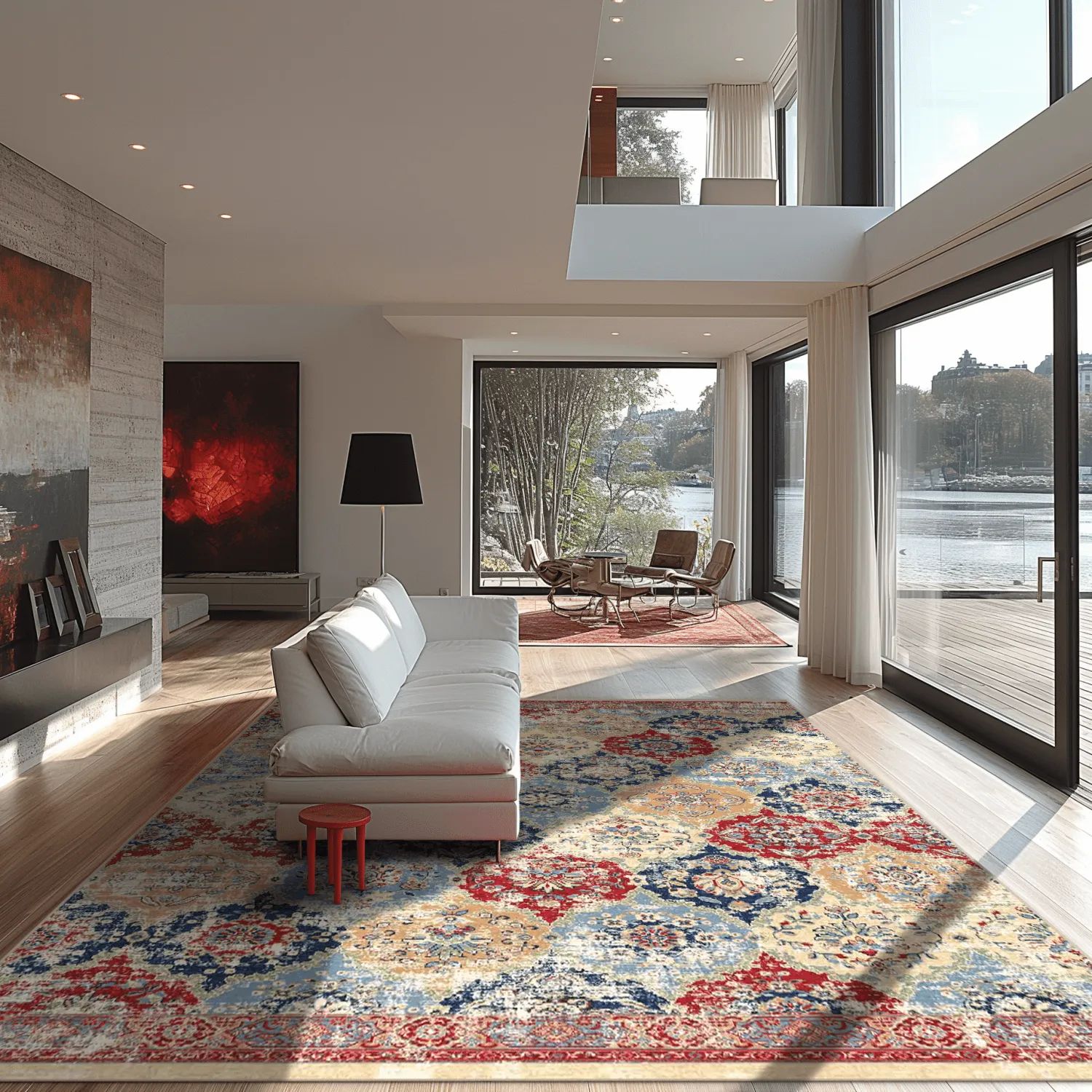 Tapete Wilton - Bohemia (vermelho/multicolorido)