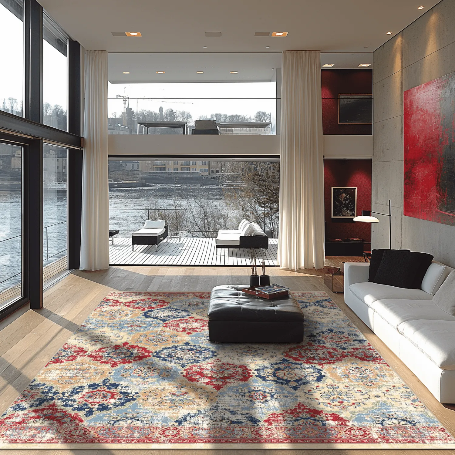 Tapete Wilton - Bohemia (vermelho/multicolorido)