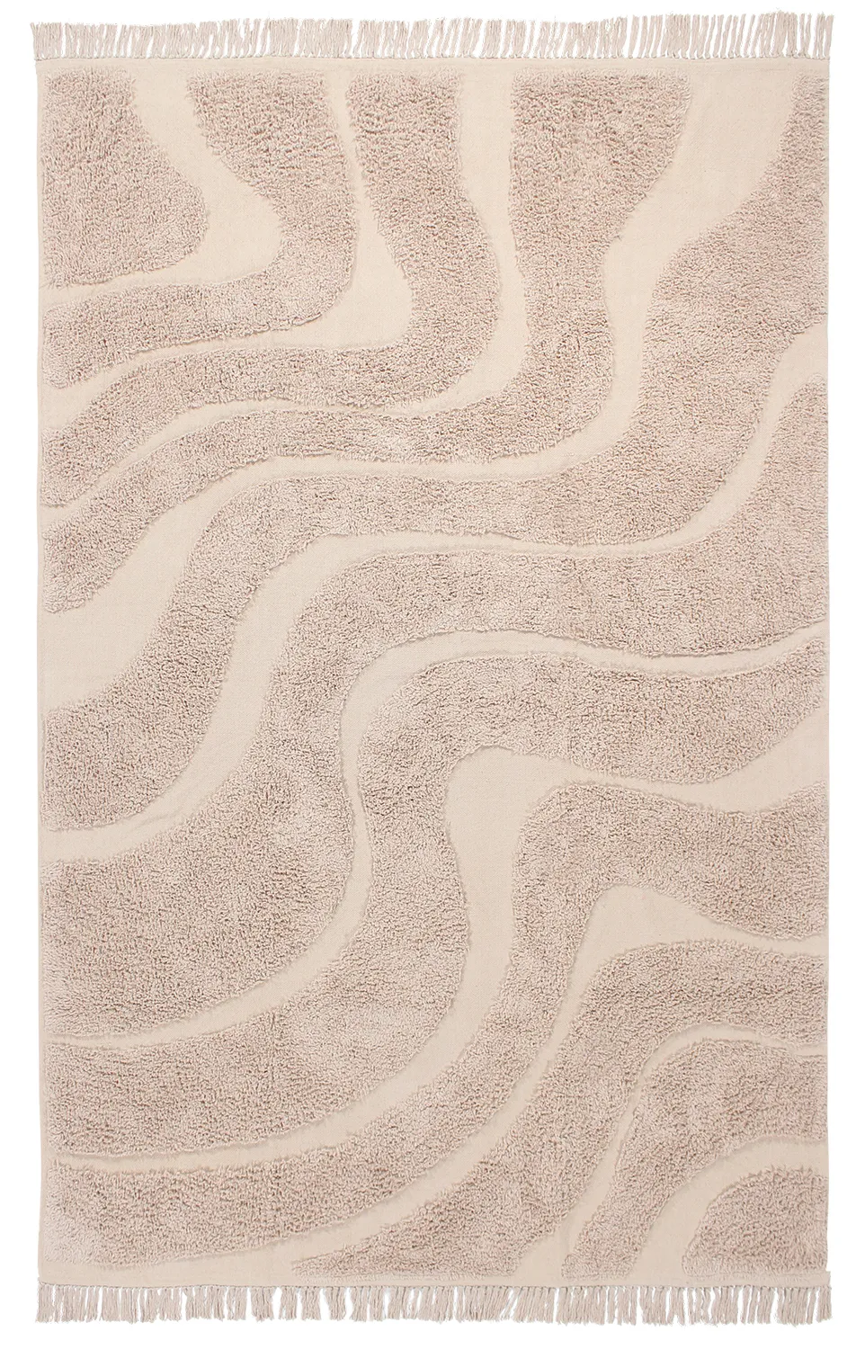 Tapetes felpudos - Bonnie Natural Cotton Shaggy (bege)