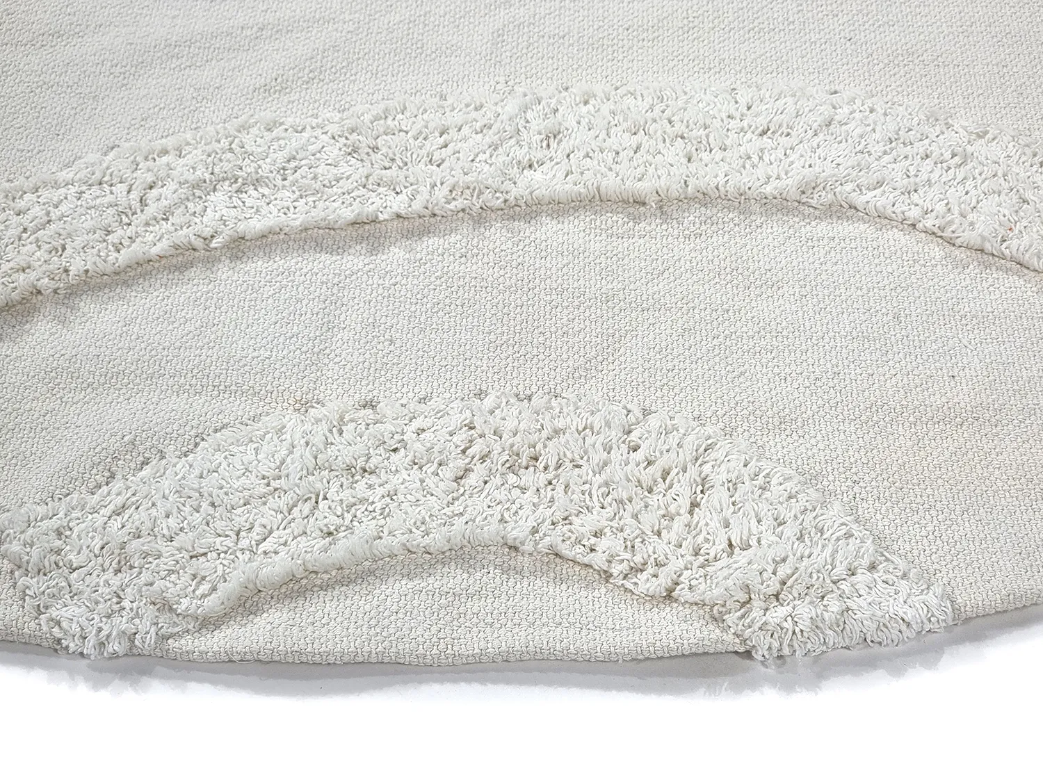 Tapete redondo - Bonnie Natural Cotton Shaggy (offwhite)