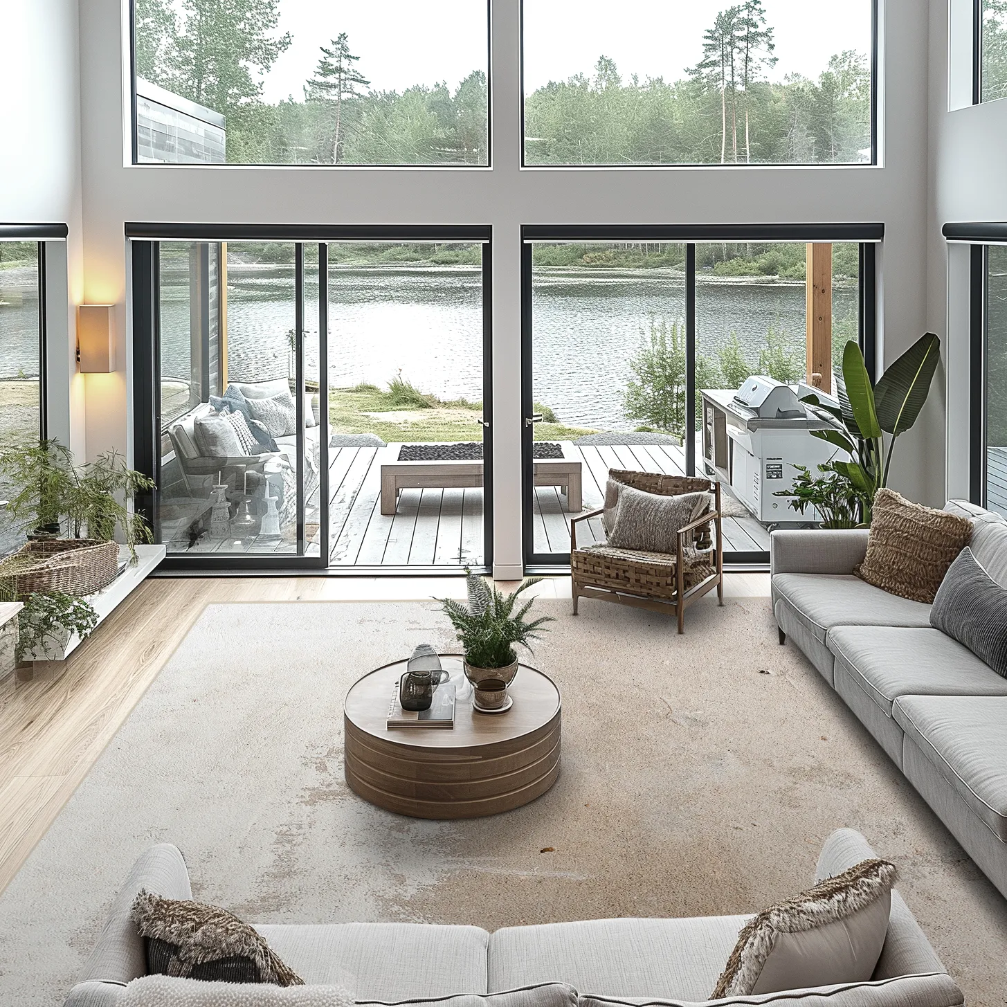 Tapete Wilton - Bornos (cinza/bege)