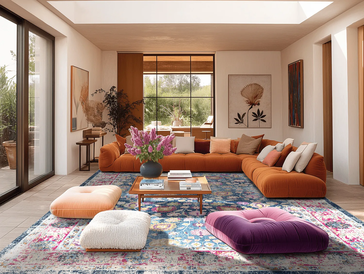 Tapete Wilton - Bouhjar (azul/rosa/multicolorido)